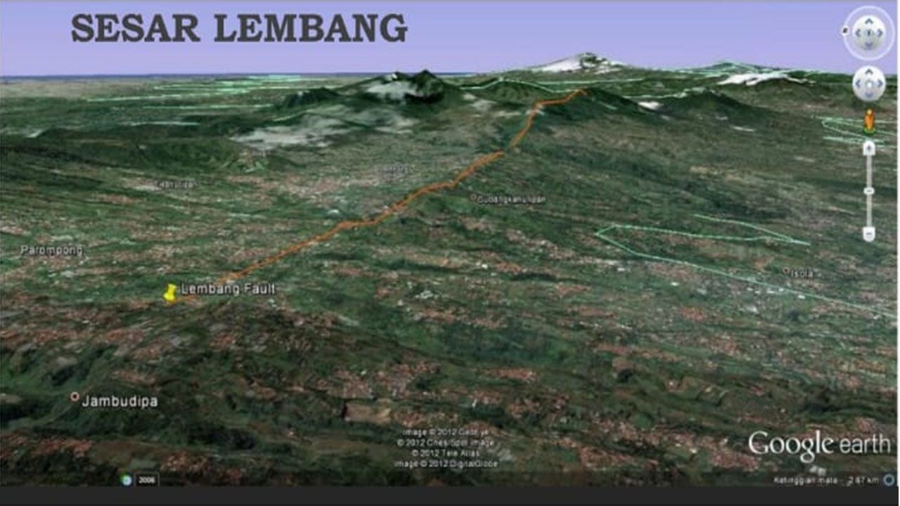 Peta Sesar Lembang di Bandung.*