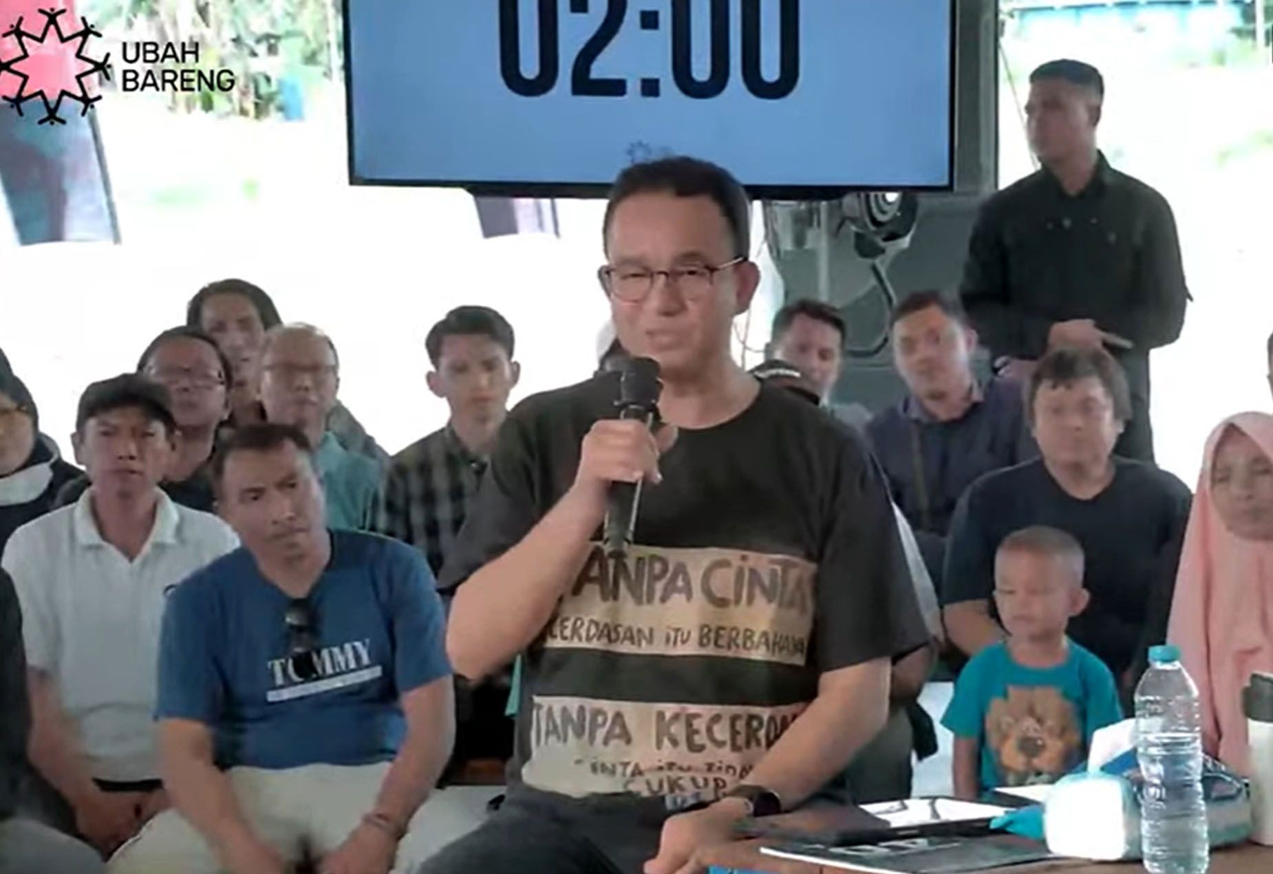 Tangkapan layar Anies berdialog dengan petani Gorontalo, Senin (8/01/2024)