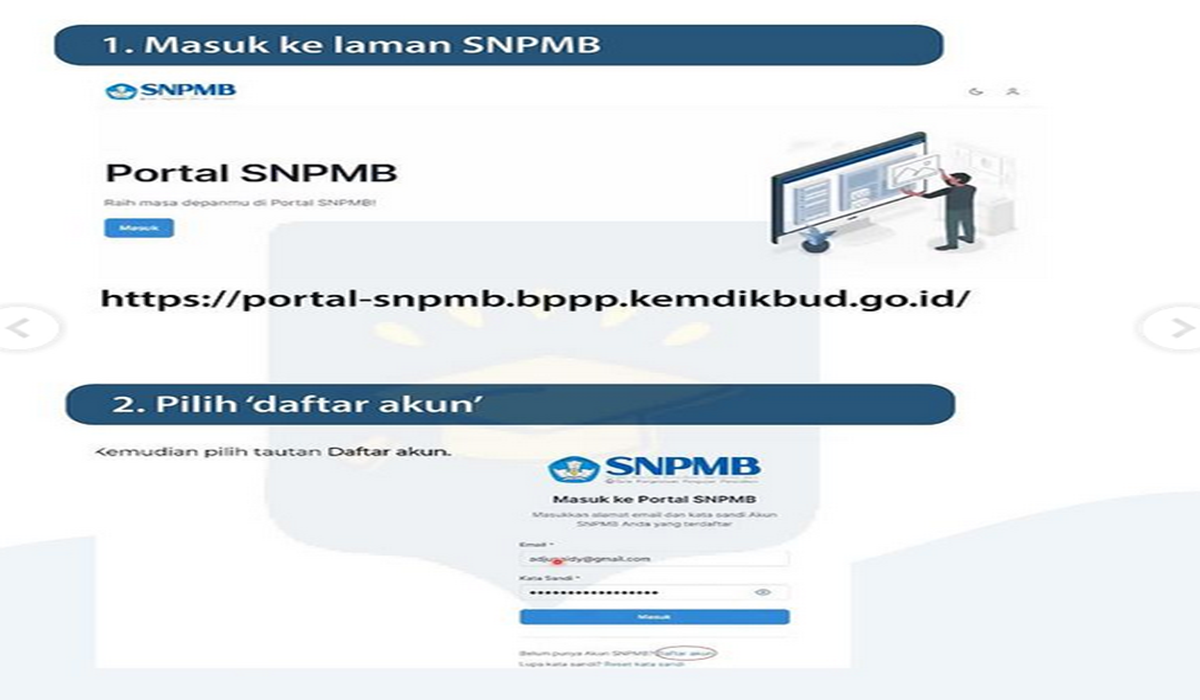 tutorial buat akun SNPMB tahap 1, khusus aktivasi simak dan ikuti langkah langkah cara membuat akun disini .