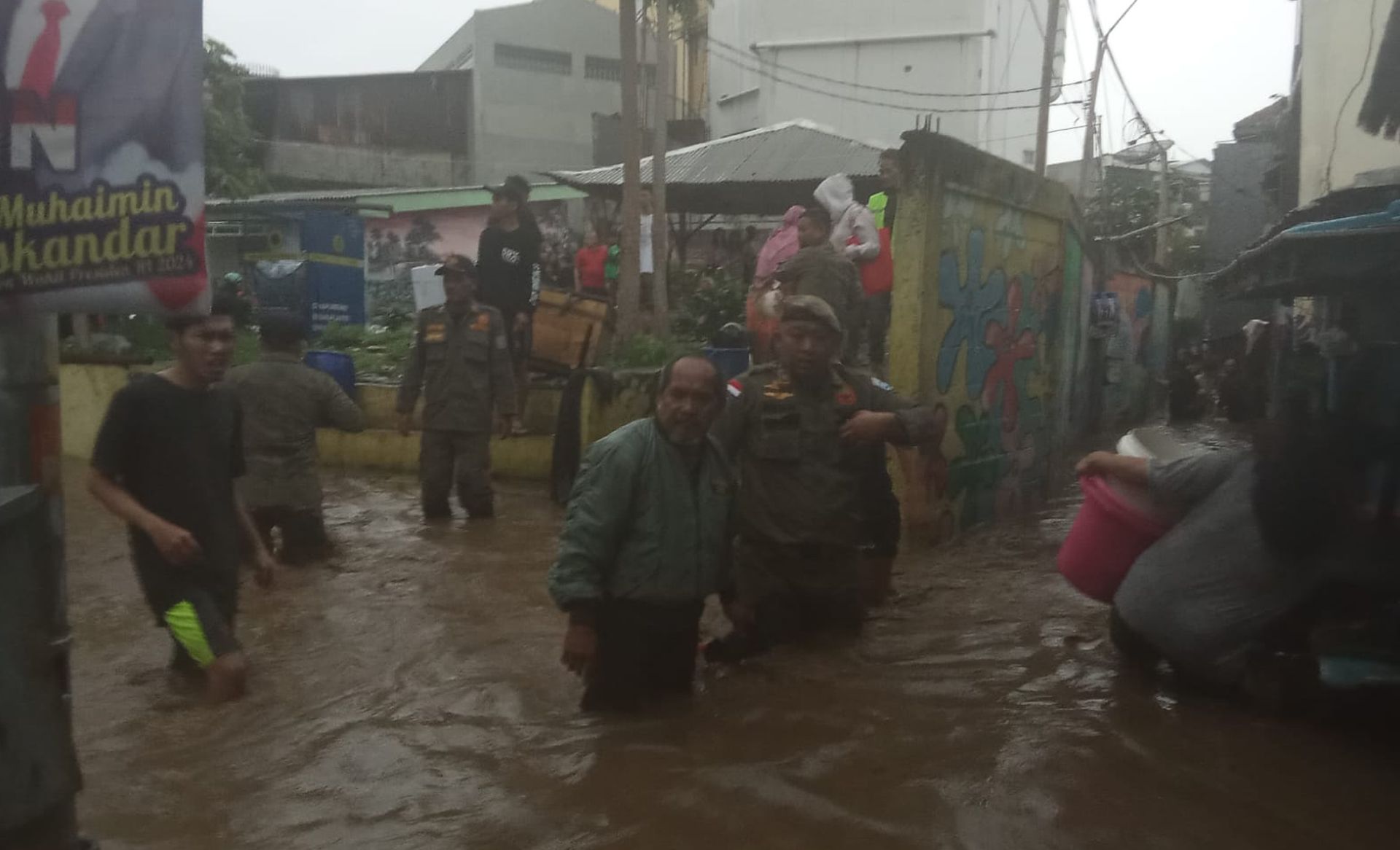 Banjir di Gang Apandi, Braga, Kota Bandung, Kamis 11 Januari 2024