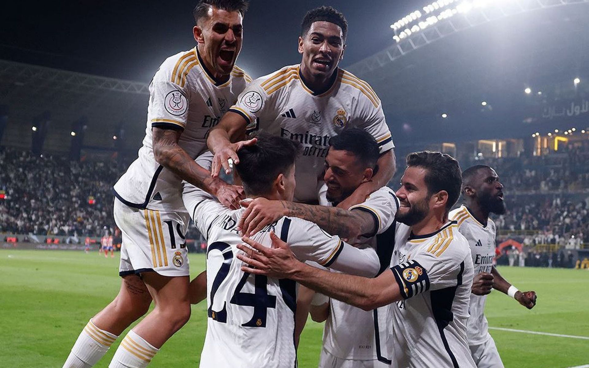 Real Madrid melaju ke final Piala Super Spanyol setelah di semi final menyingkirkan Atletico Madrid, Kamis 11 Januari 2024 dinihari WIB.