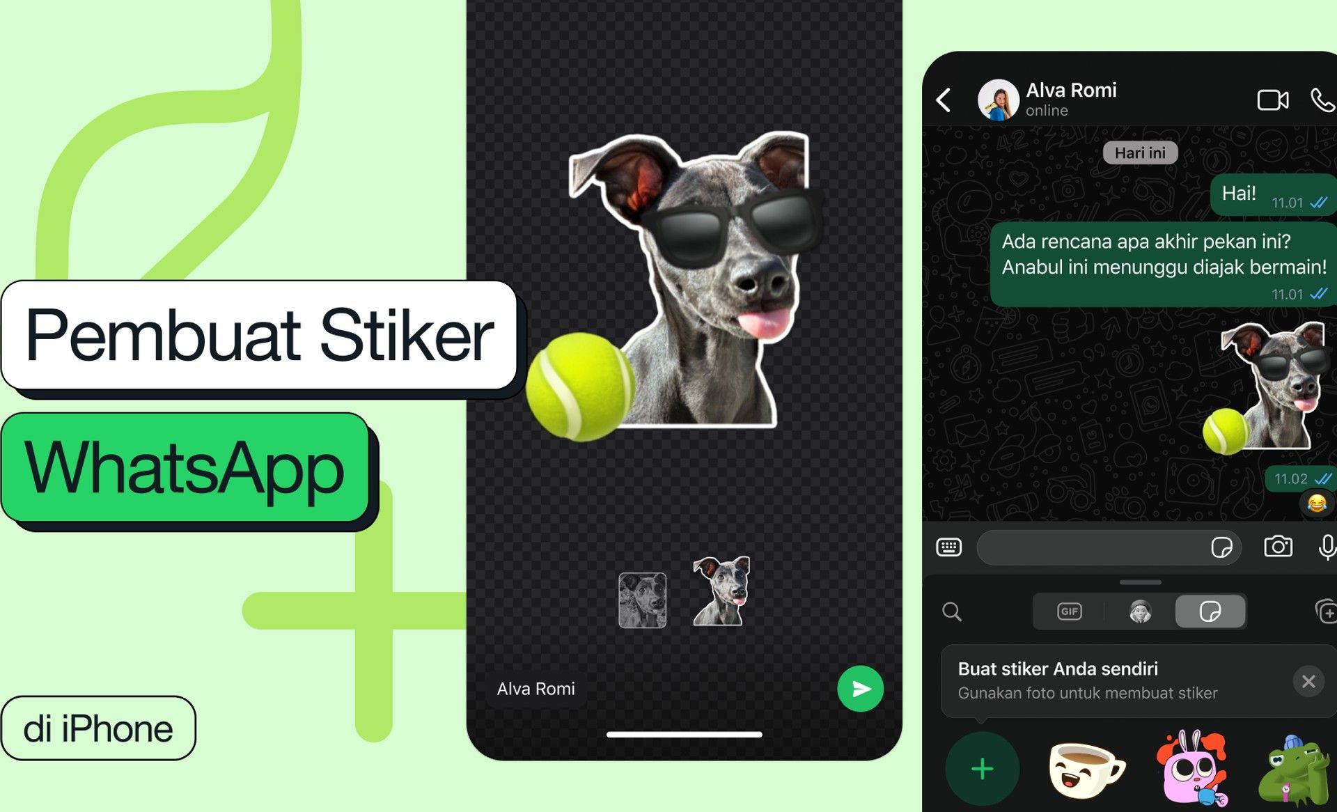 Pengguna iOS kini bisa bikin stiker di WhatsApp