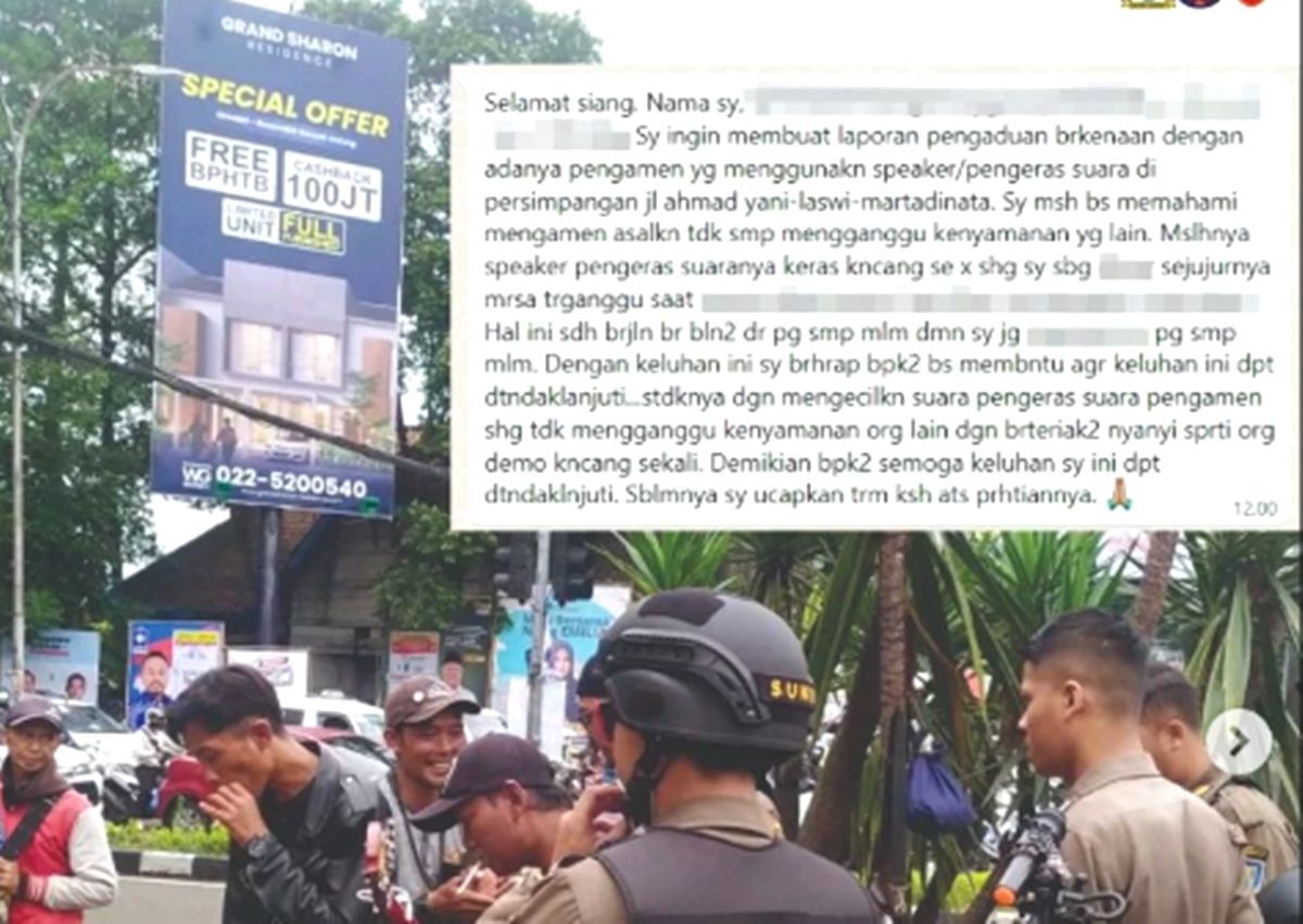 Laporan masyarakat Kota Bandung yang mengeluhkan pengamen di perempatan jalan berikut suara berisik ditimbulkan.