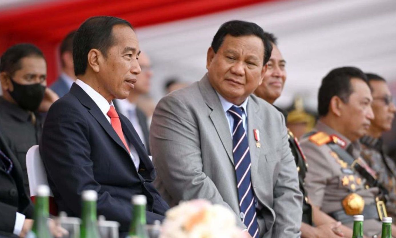 Presiden Jokowi dan capres nomor urut 2 Prabowo Subianto.