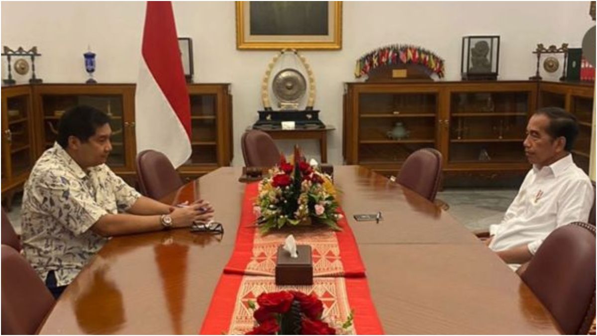 Maruarar Sirait bertemu Presiden Joko Widodo (Jokowi).
