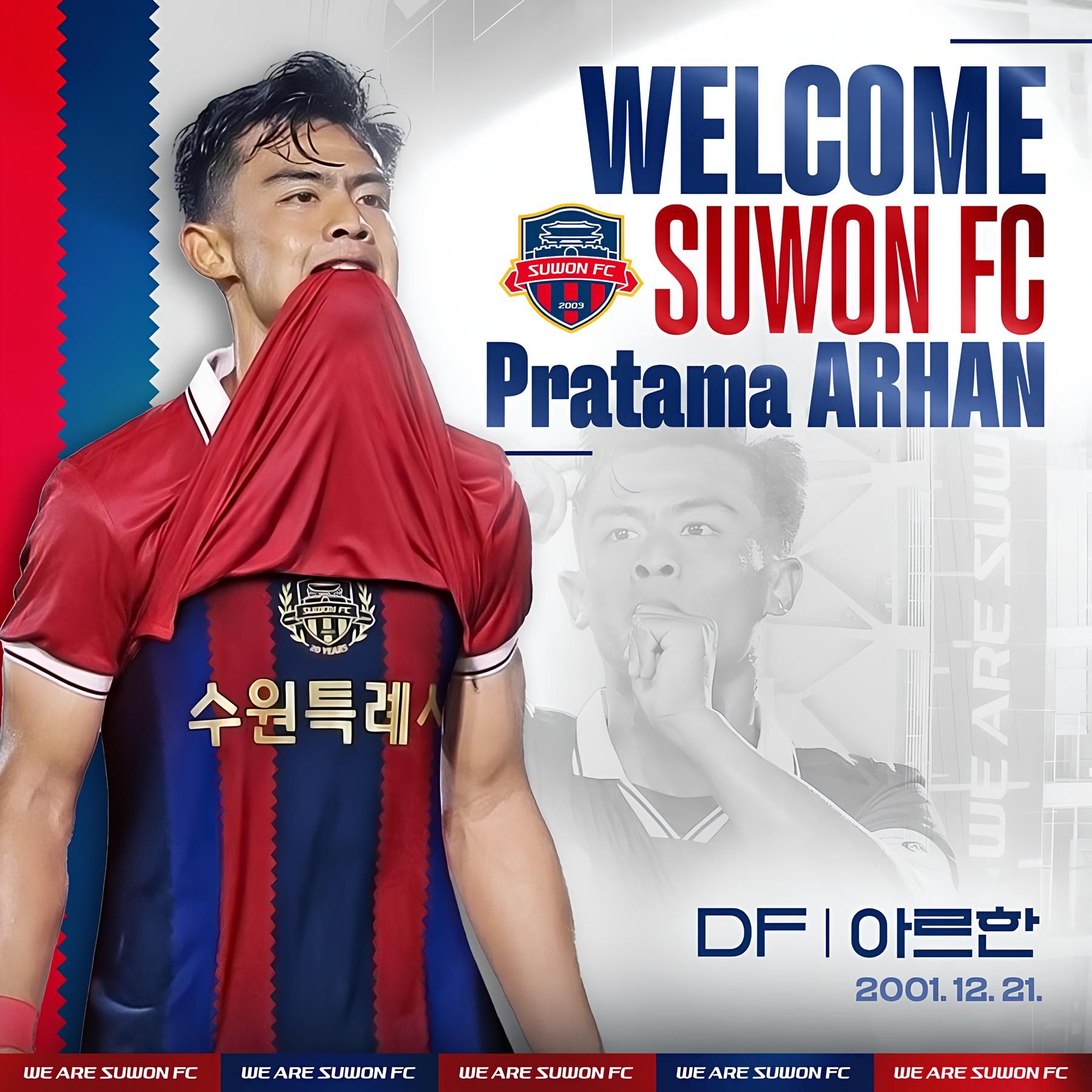 Pratama Arhan Resmi bergabung dengan Klub Suwon FC, Korea Selatan 