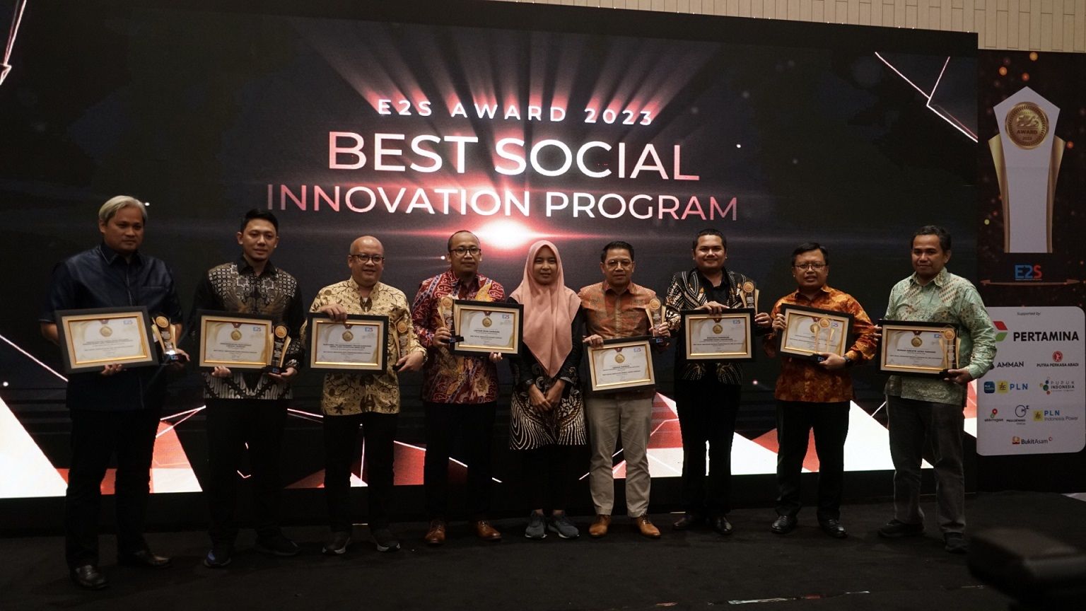 PT Pertamina Geothermal Energy Tbk. (PGEO) atau PGE raih penghargaan pada ajang Energy and Mining Editor Society (E2S) Award 2023 di DoubleTree by Hilton Hotel, Jakarta, Jumat (12/1/2024). Foto: PGE