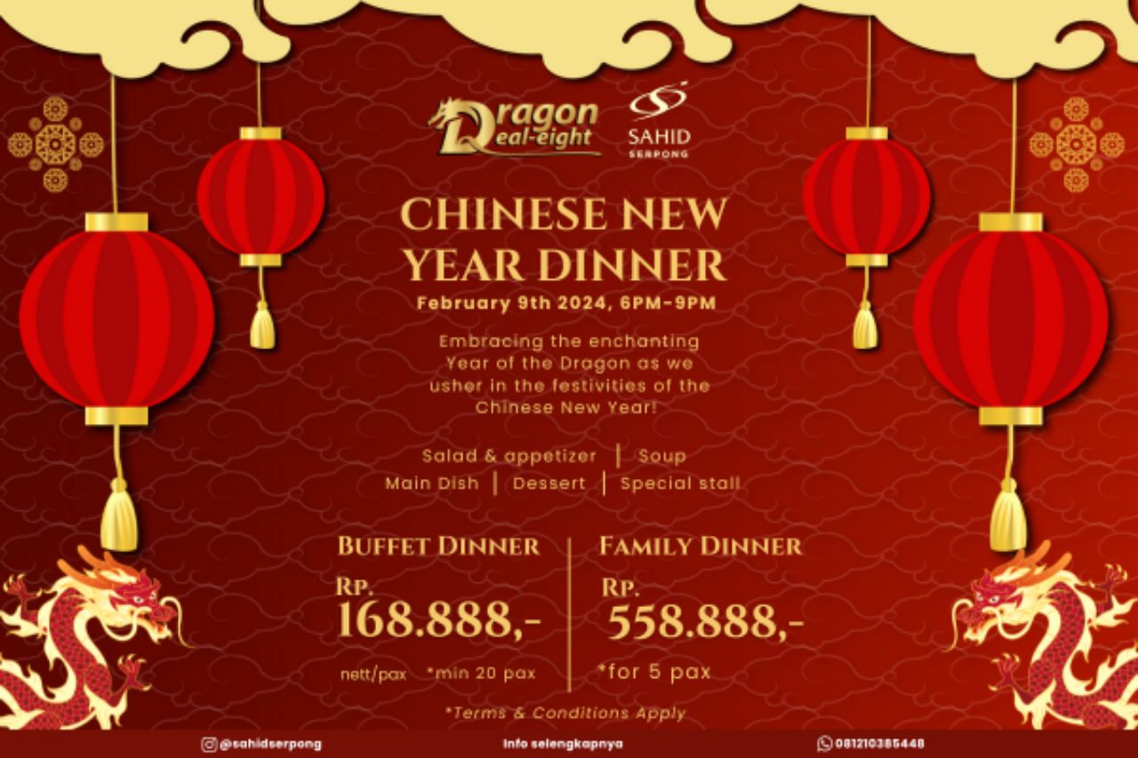Program Chinese New Year Dinner 2024 di Hotel Sahid Serpong 