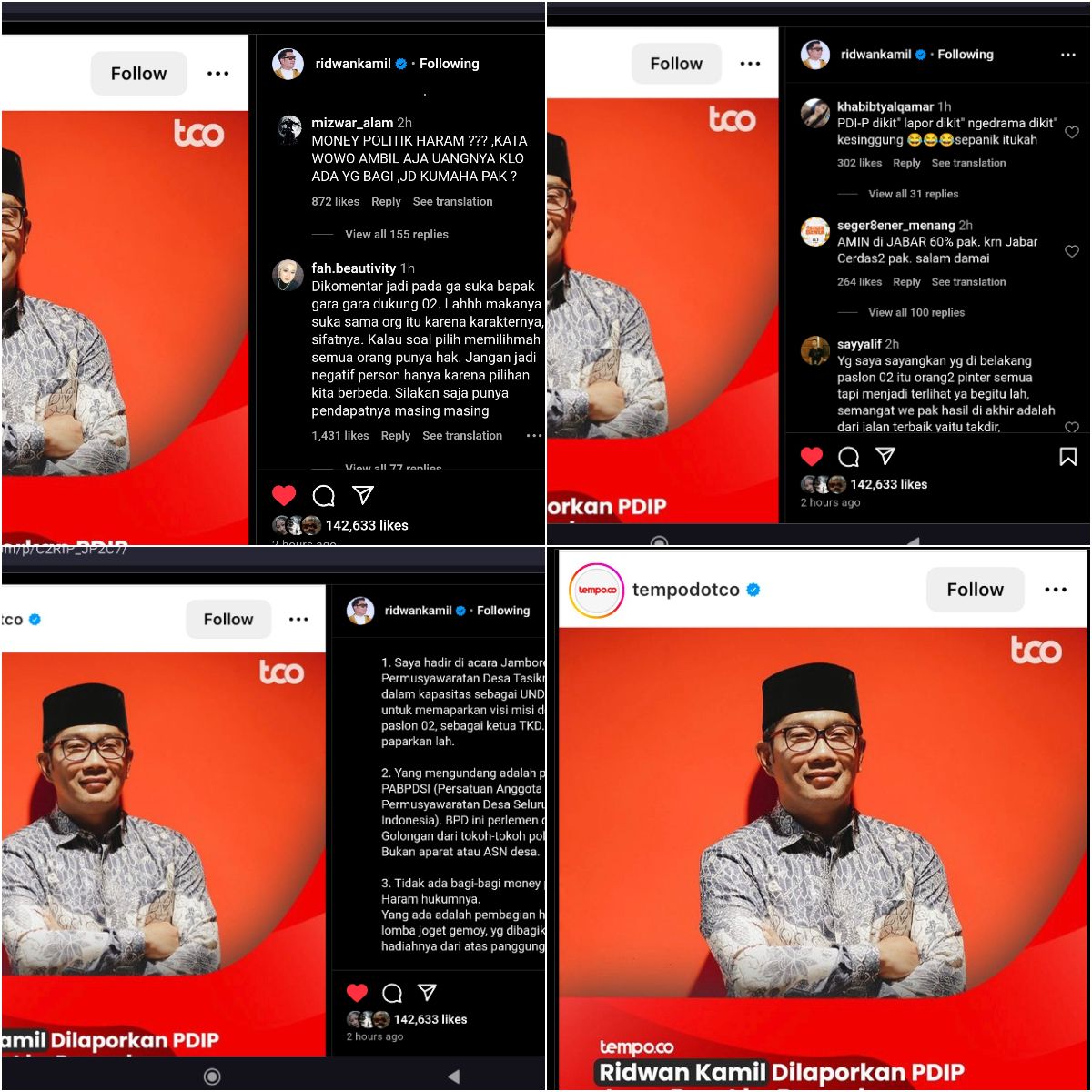 Beda Pendapat Prabowo Dan Ridwan Kamil Soal Politik Uang: Satu Boleh ...