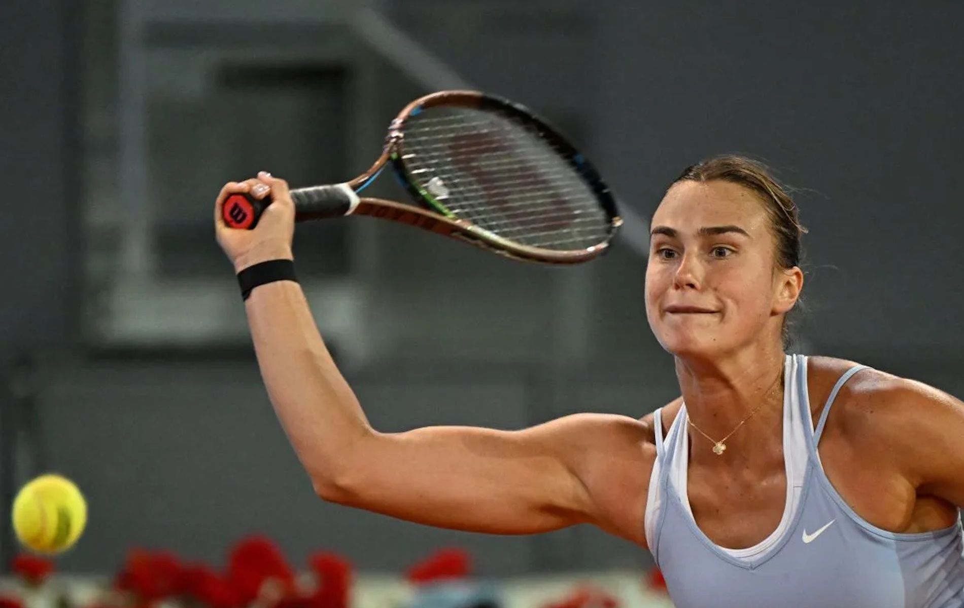 Petenis Aryna Sabalenka melanjutkan ke babak final.