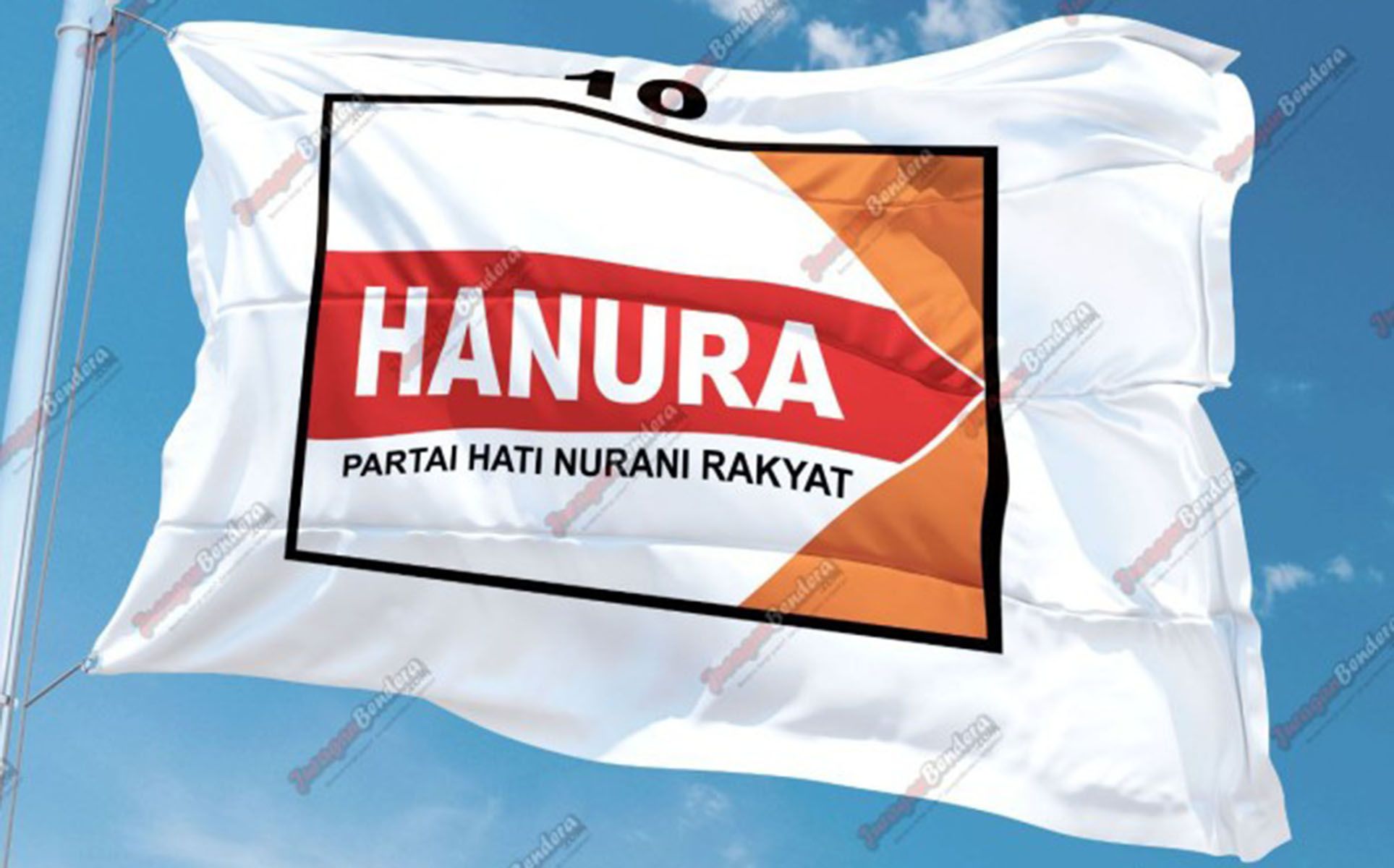 Bendera Partai Hati Nurani Rakyat (Hanura)