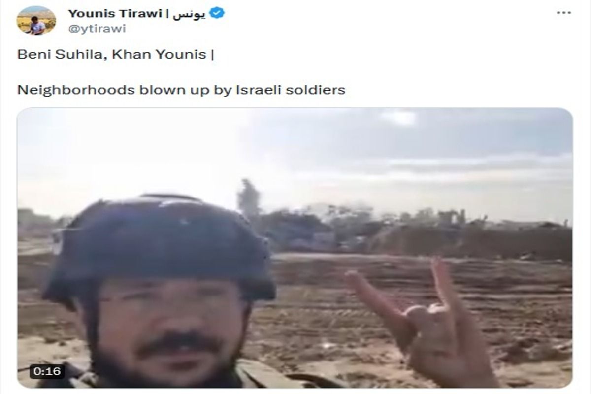 Postingan Reporter yang Mengekspos Kekejian tentara Israel / twitter/@ytirawi