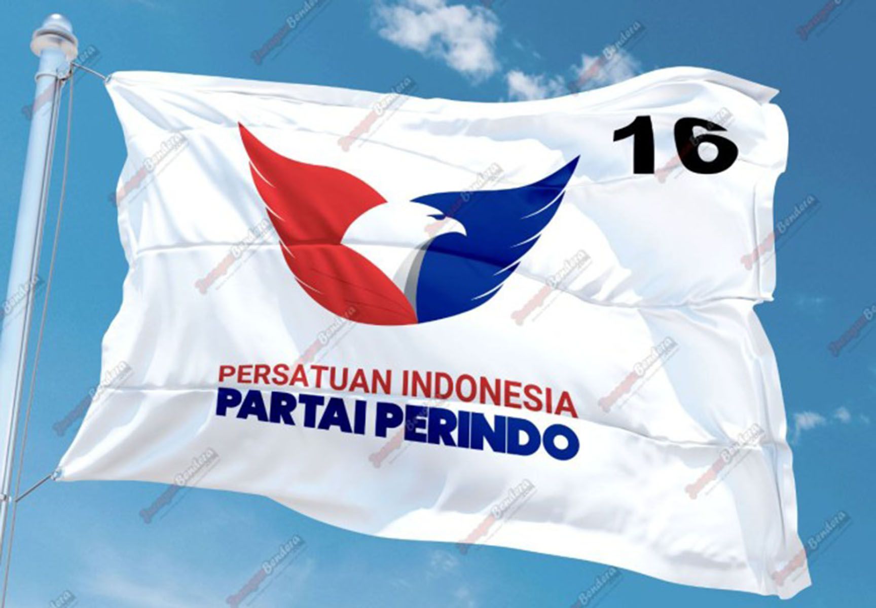 Bendera Partai Persatuan Indonesia (Perindo).