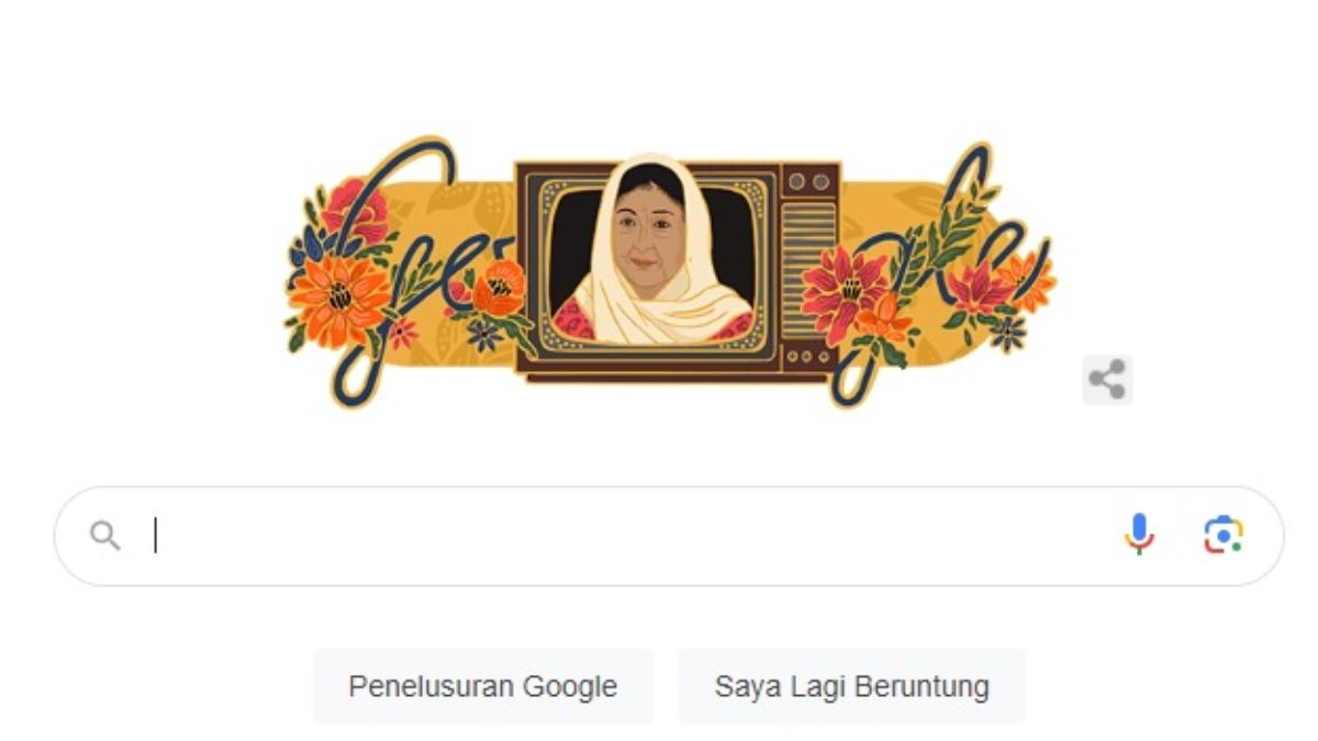 Google Doodle hari ini, Senin, 29 Januari 2024 memasang wajah Aminah Cendrakasih.