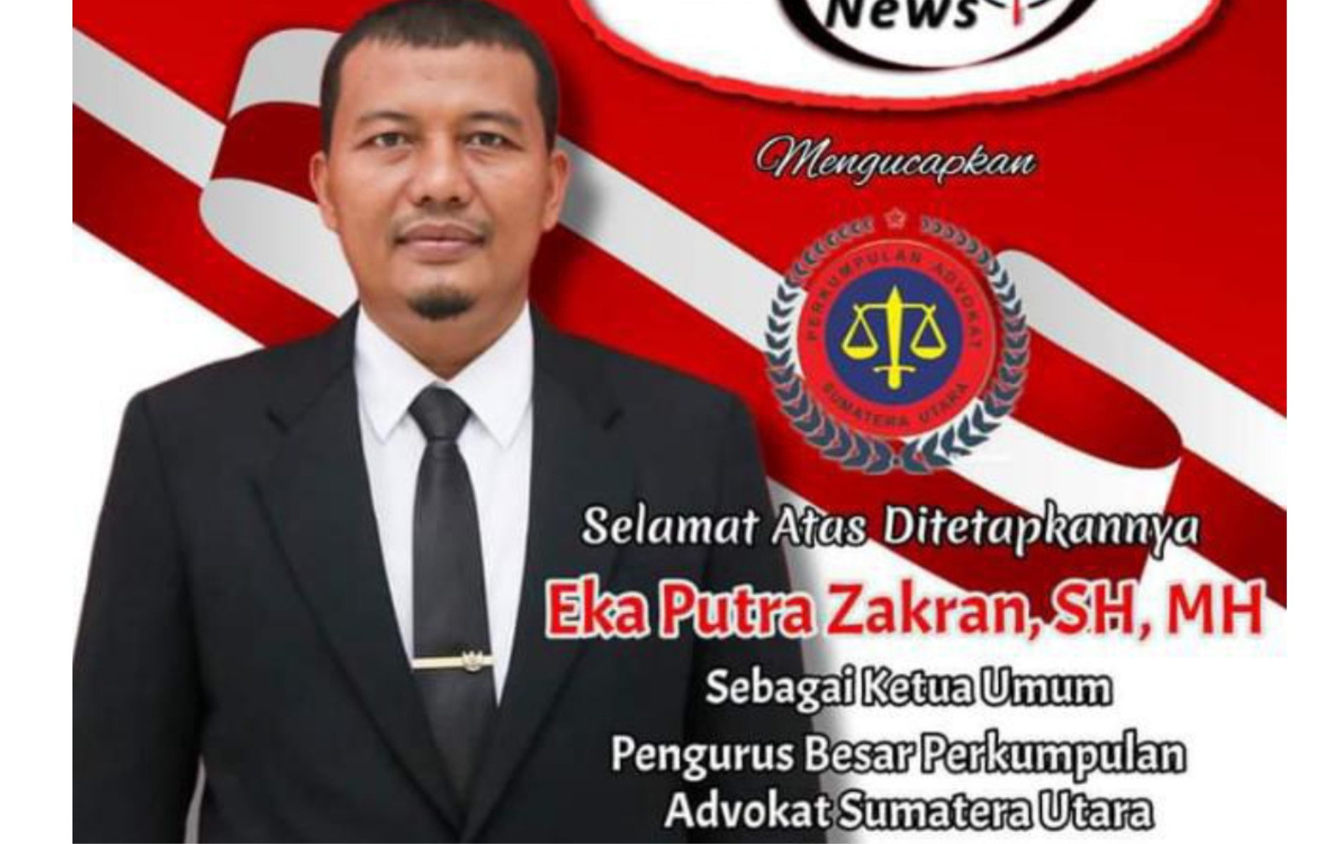 Ketua Umum Pengurus Besar Advokat Sumatera Utara, Dr Eka Putra Zakran SH MH 