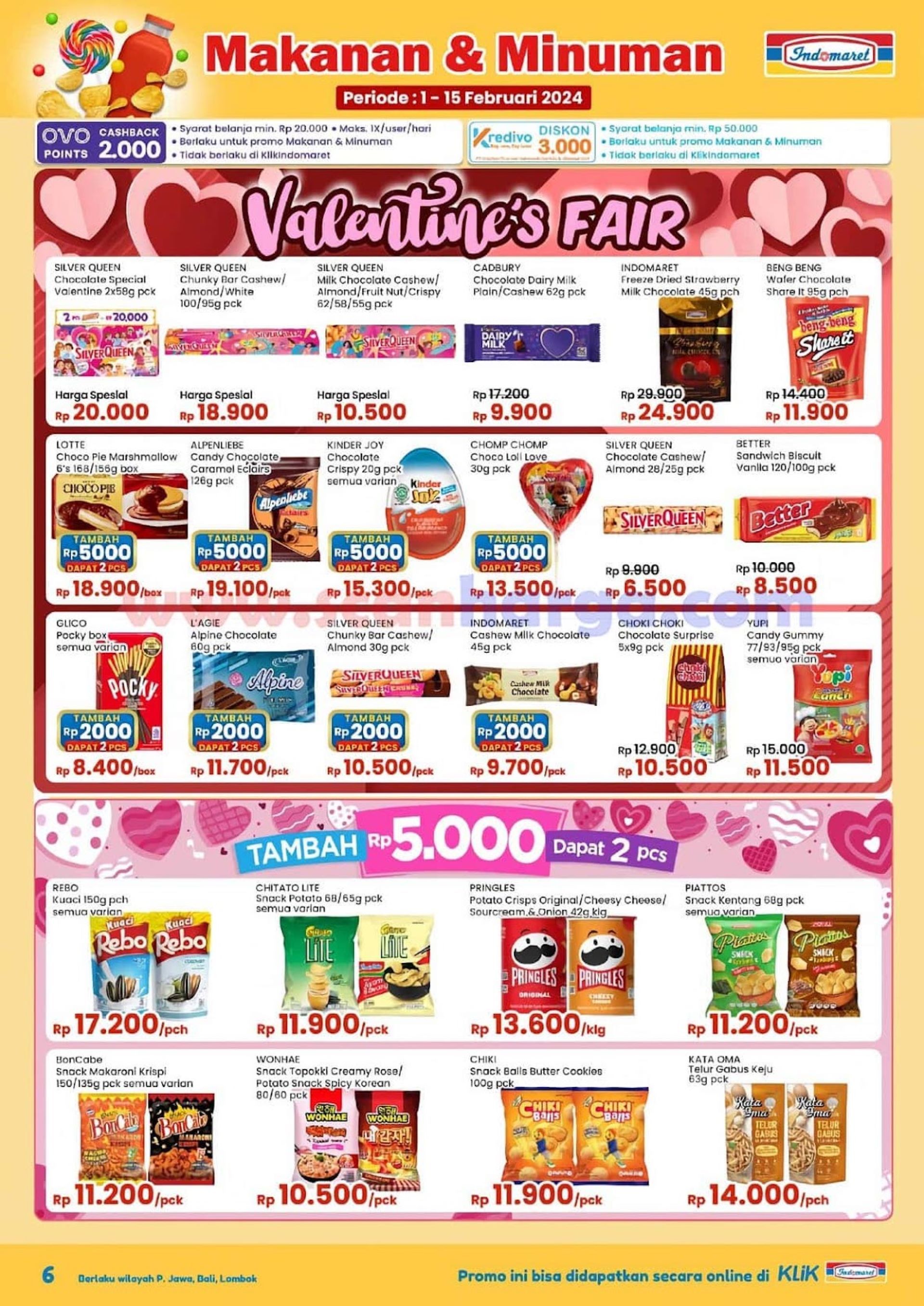 Daftar Katalog Harga Promo JSM Indomaret hari ini Valentine days