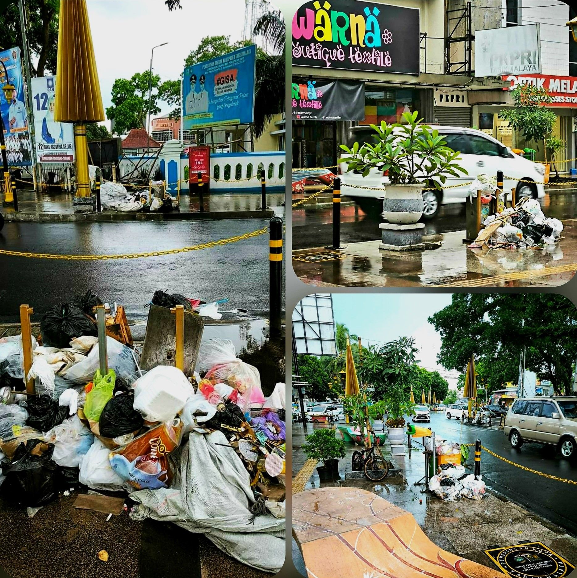 Tumpukan sampah dibeberapa sudut Jl. HZ. Musthafa