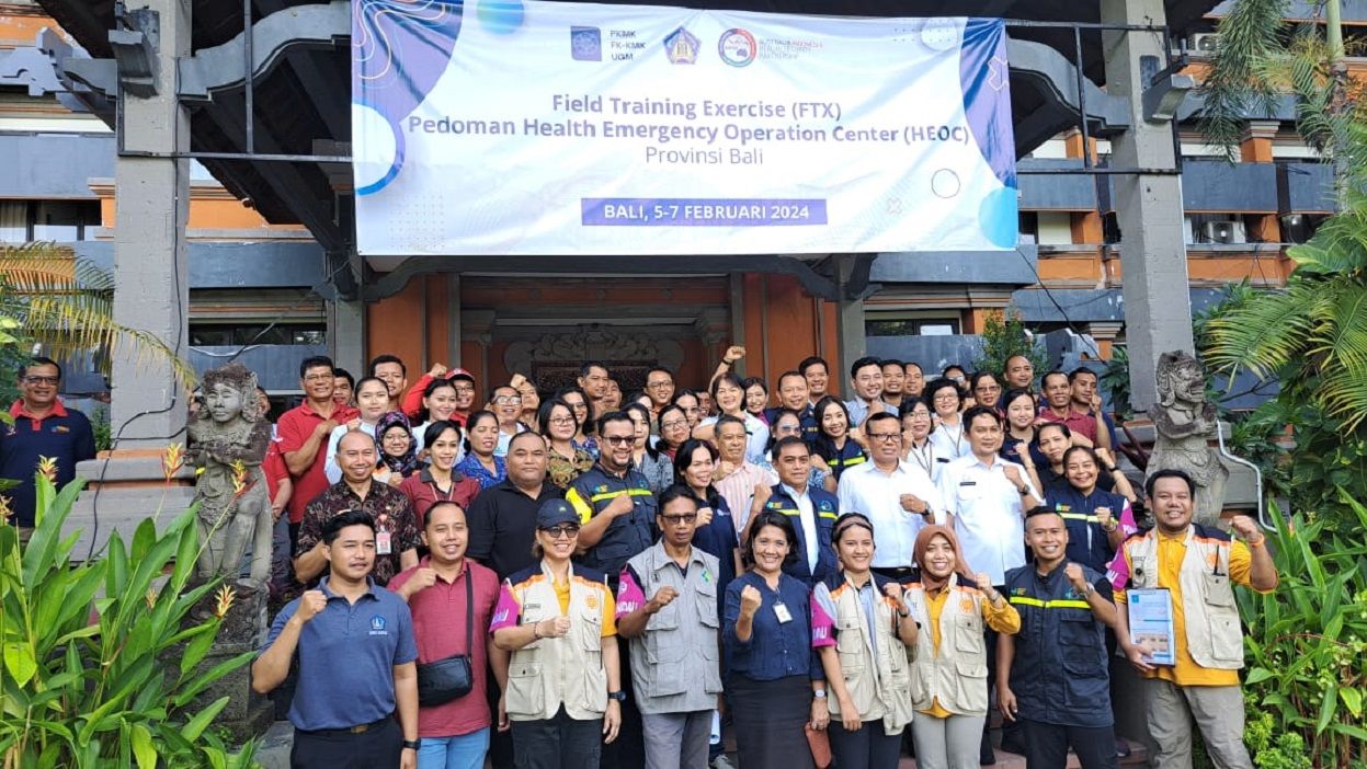 Field Training Exercise (FTX) Pusat Kendali Krisis Kesehatan/HealthPara peserta  Emergency Operation Center (HEOC) 6-7 Februari 2024 di Denpasar