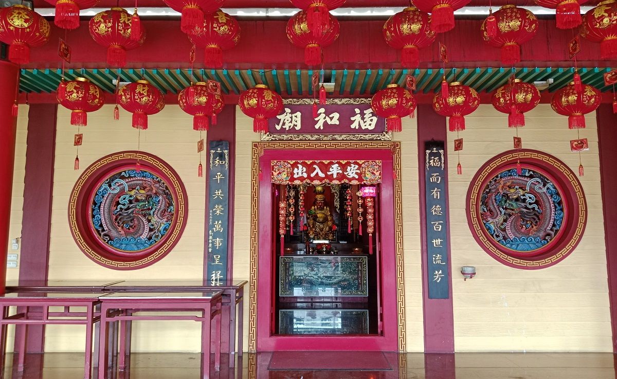 Klenteng Hok Hoo Bio rumah ibadah tiga agama di Wonosobo sambut perayaan Imlek 2024.