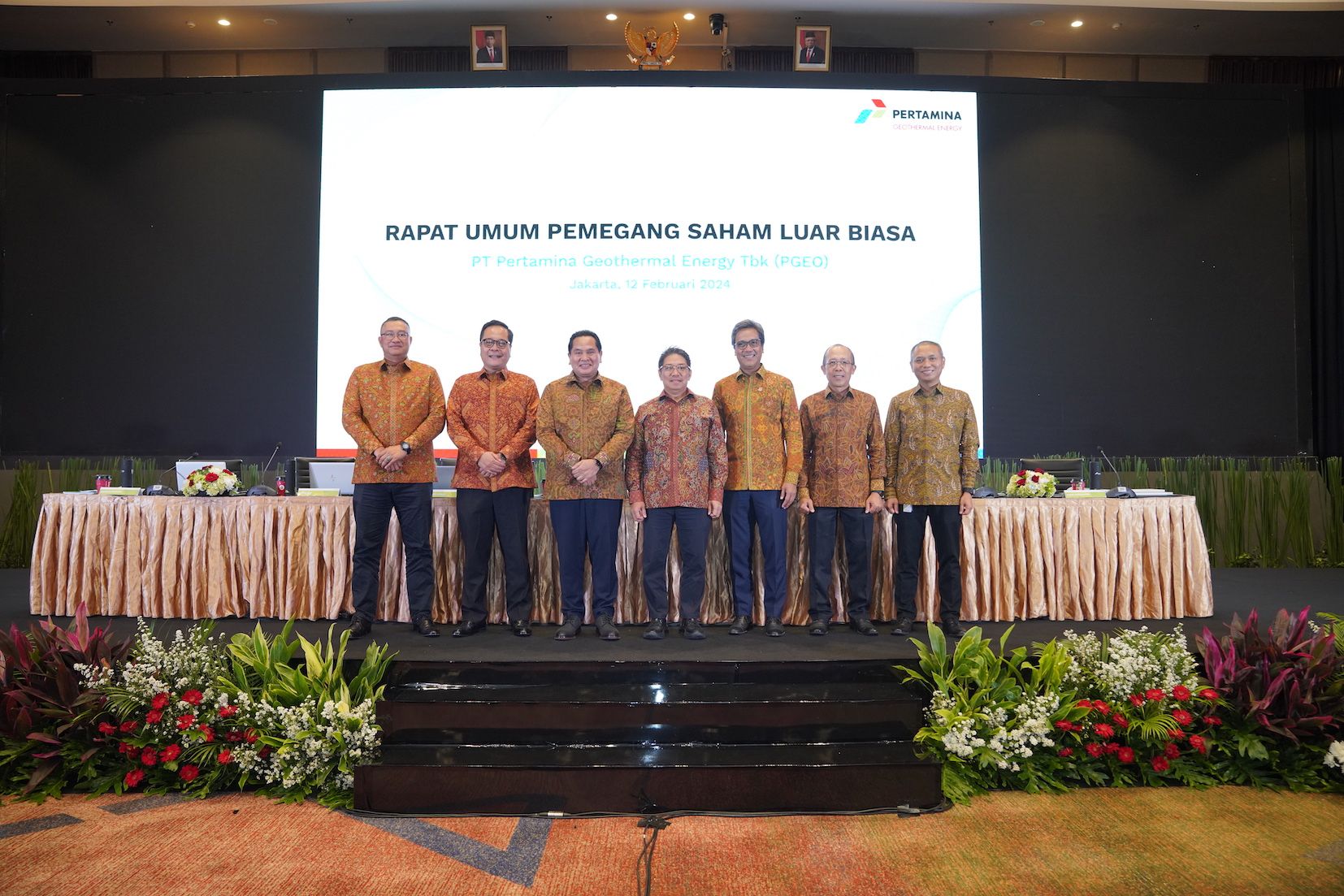Acara RUPSLB PT Pertamina Geothermal Energy Tbk (PGE), Senin (12/2/2024) di Jakarta.  Sumber: PGE