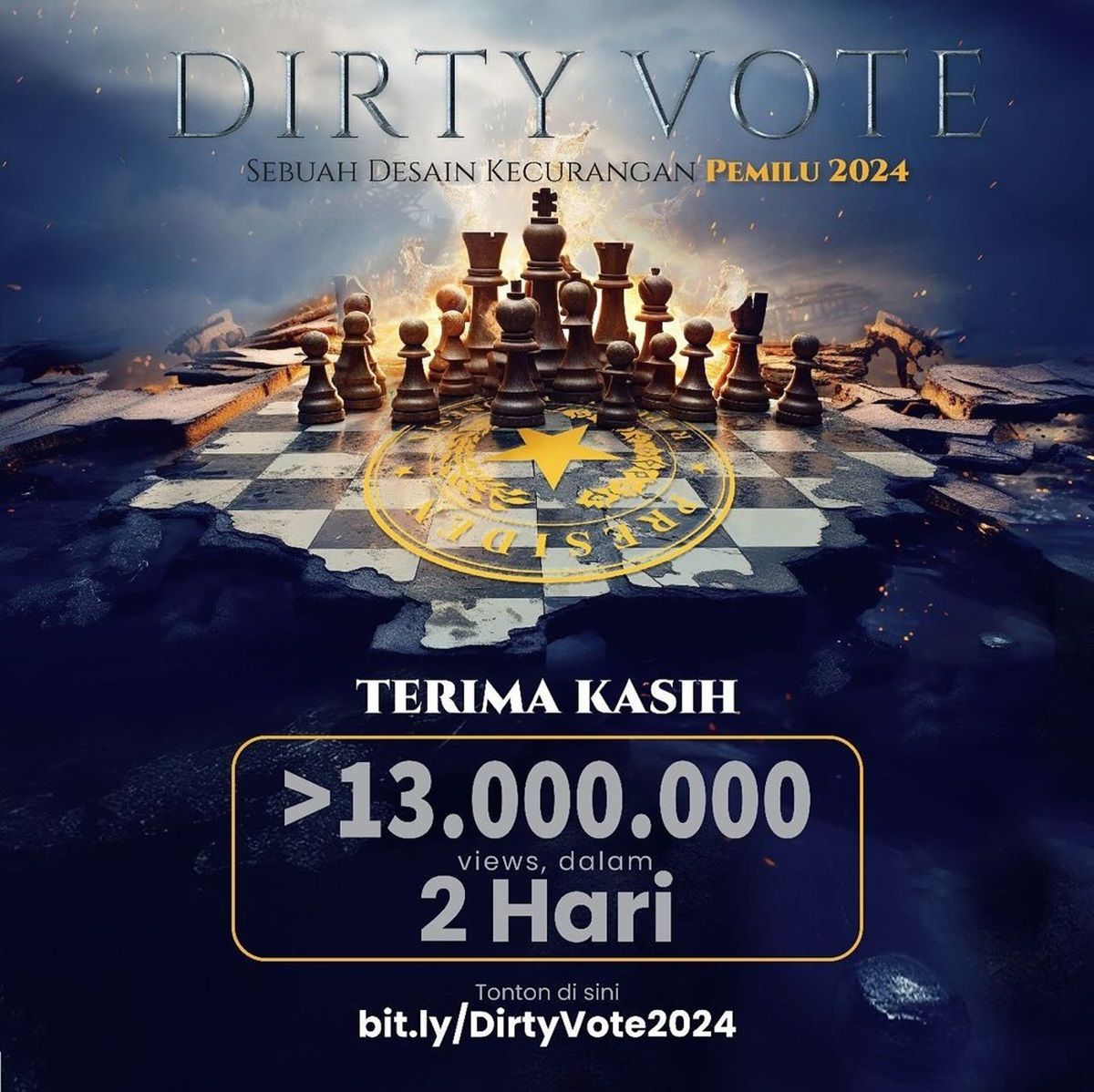 Unggahan Dandhy Laksono soal Dirty Vote yang tembus 13 juta views.