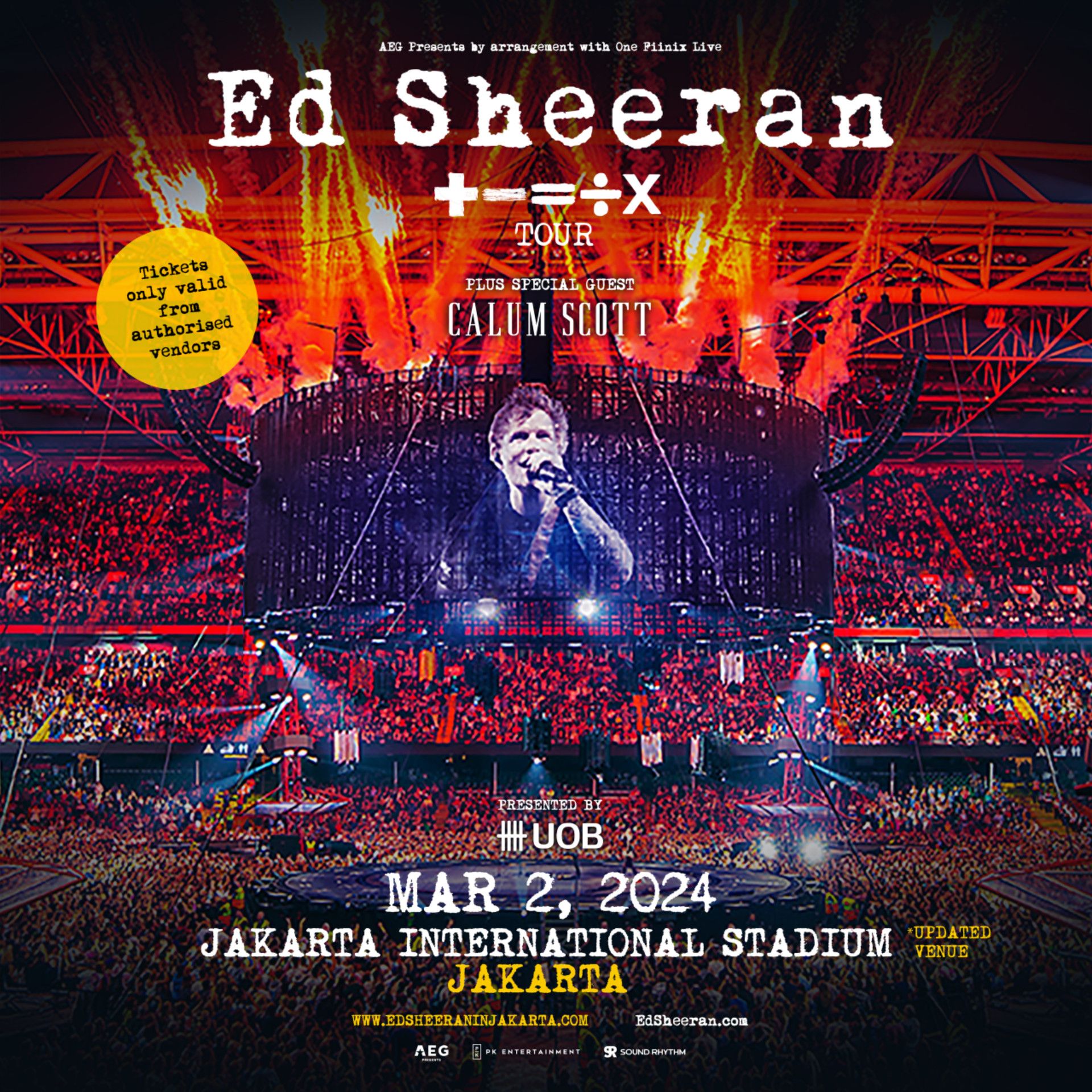 Konser  Ed Sheeran + - = ÷ x Tour 2024 di Jakarta 