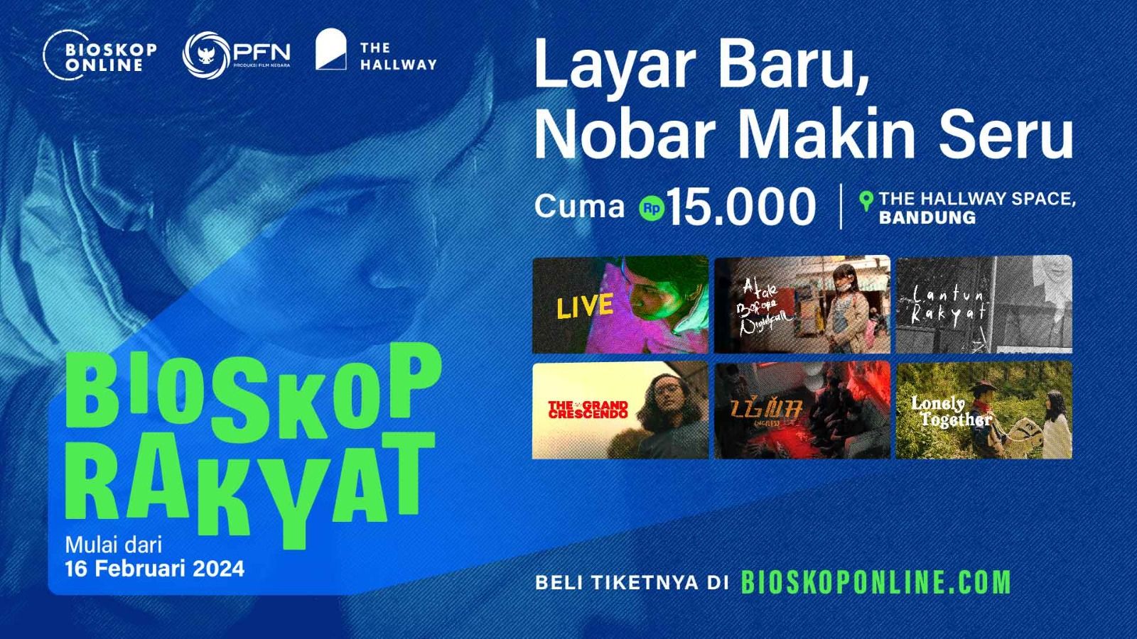 Bioskop Rakyat tampil di The Hallway Space Pasar Kosambi Kota Bandung