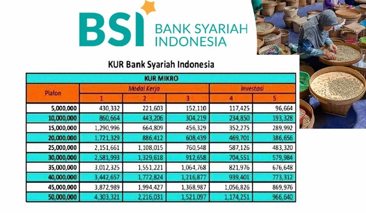 Tabel KUR BSI 2024, Kenali 3 Tipe Angsuran Yang Wajib Diketahui Calon ...