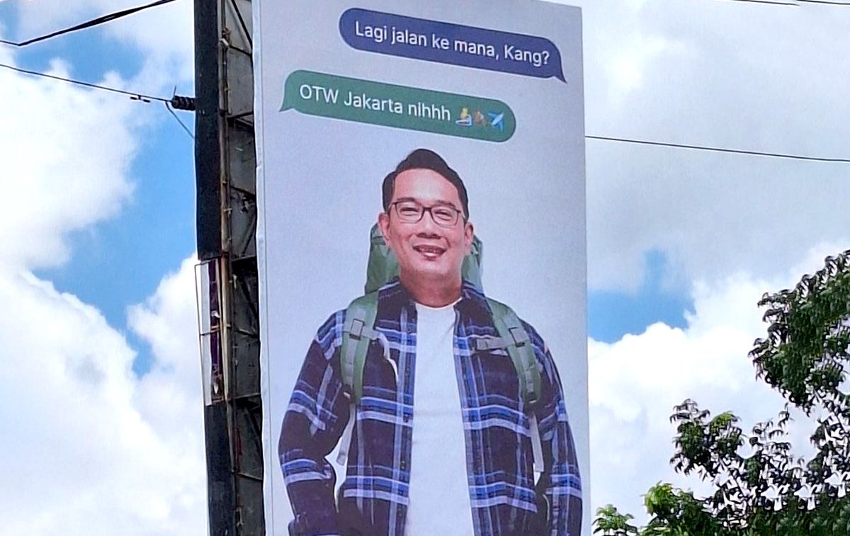 Viral reklame Ridwan Kamil terpampang di Hang Tuah, Senayan, Jakarta, netizen beri respon menohok