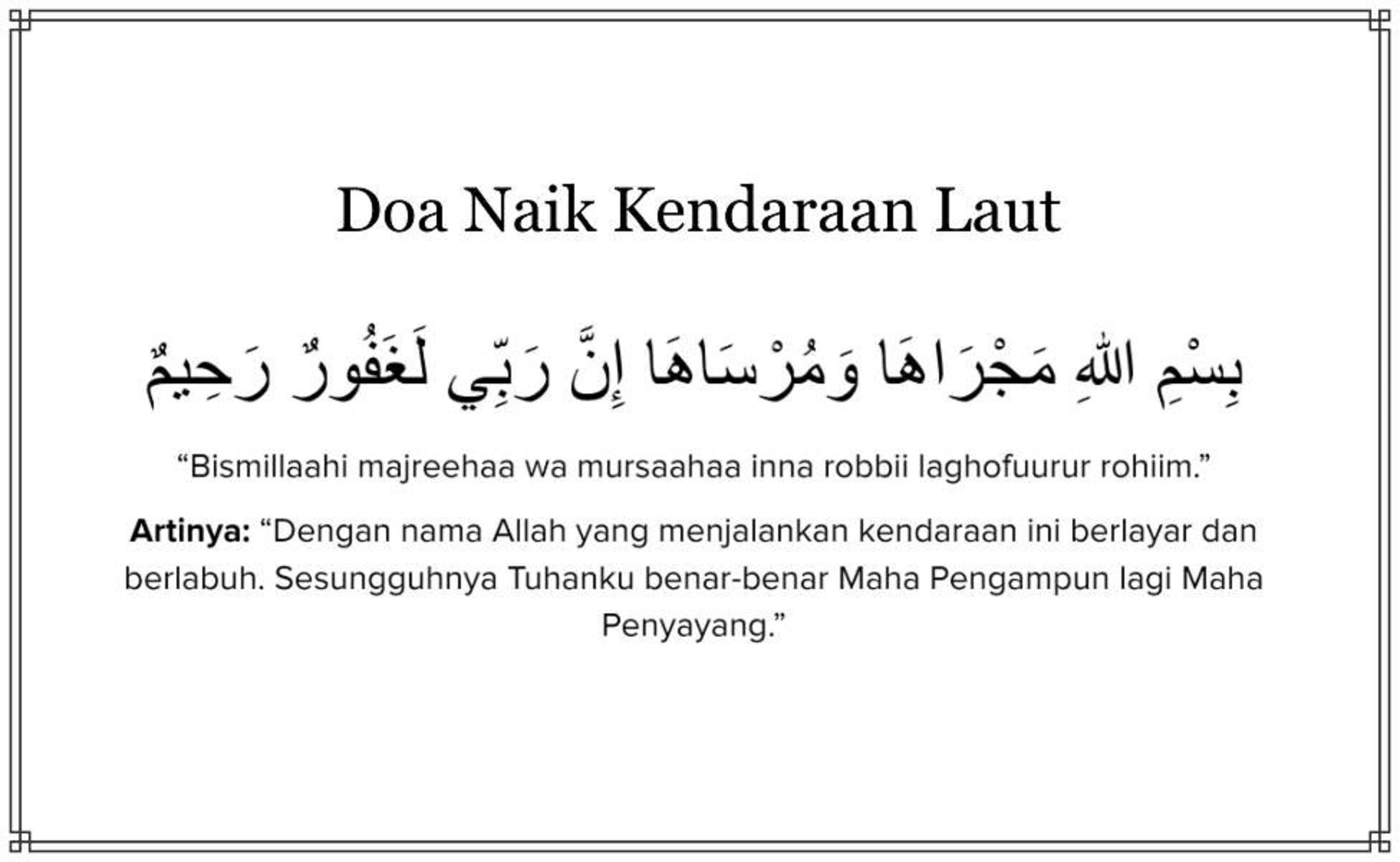 Bacaan Doa Naik Kendaraan Darat Laut Dan Udara Beserta Keistimewaannya