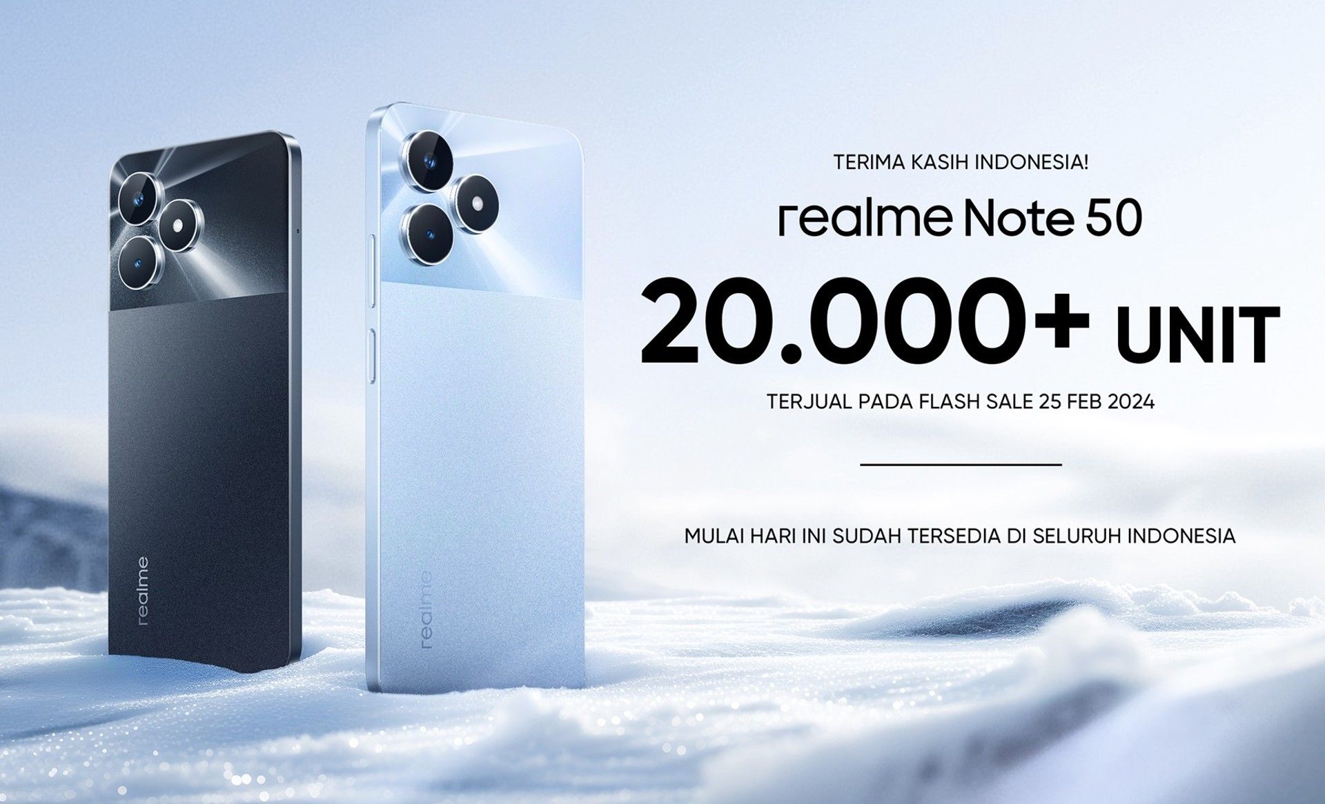 Realme Note 50 terjual 20 ribu unit di periode flash sale