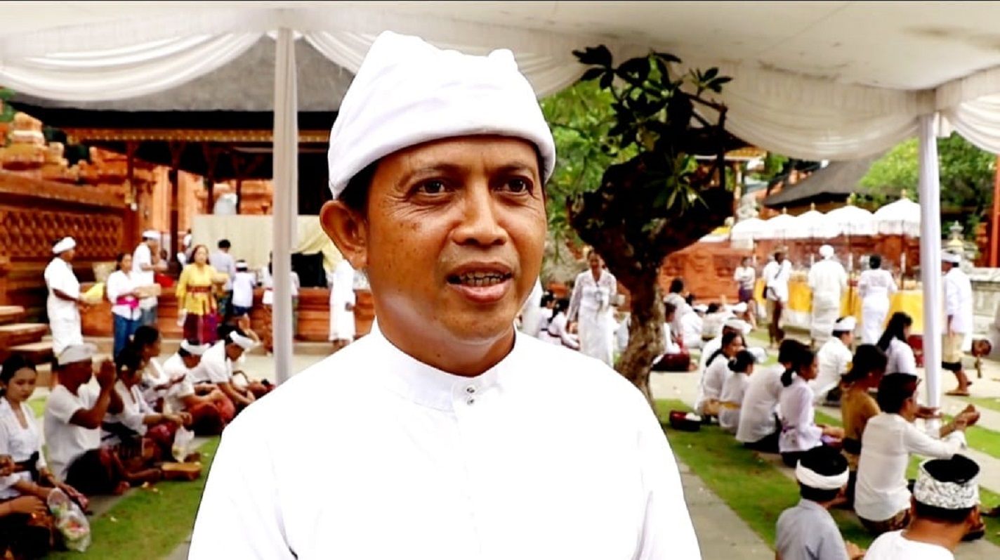 Mangku Ida Bagus Saskara, pemimpin pemangku Pura Agung Jagat Natha Denpasar 