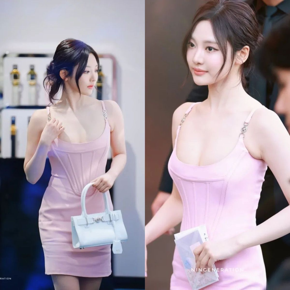 Penampilan Ningning aespa dengan dress pink curi perhatian netizen