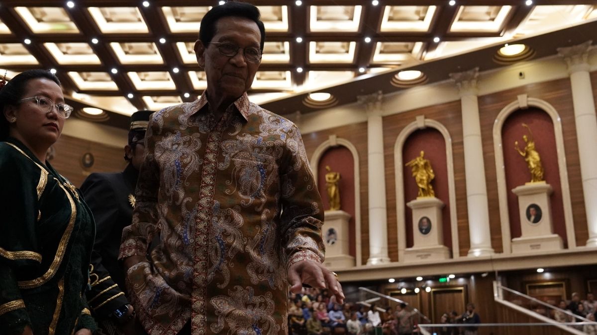 Gubernur Daerah Istimewa Yogyakarta Sri Sultan Hamengku Buwono X juga menghadiri konser Yogyakarta Royal Orchestra pada Jumat (1/3/2024).