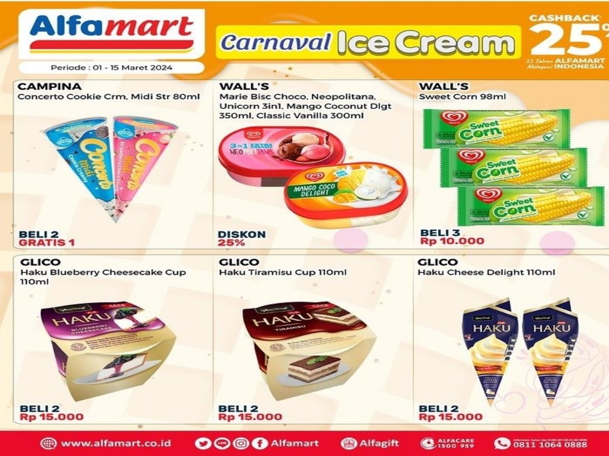 PROMO Alfamart: Ada Karnaval Es Krim (Carnaval Ice Cream).