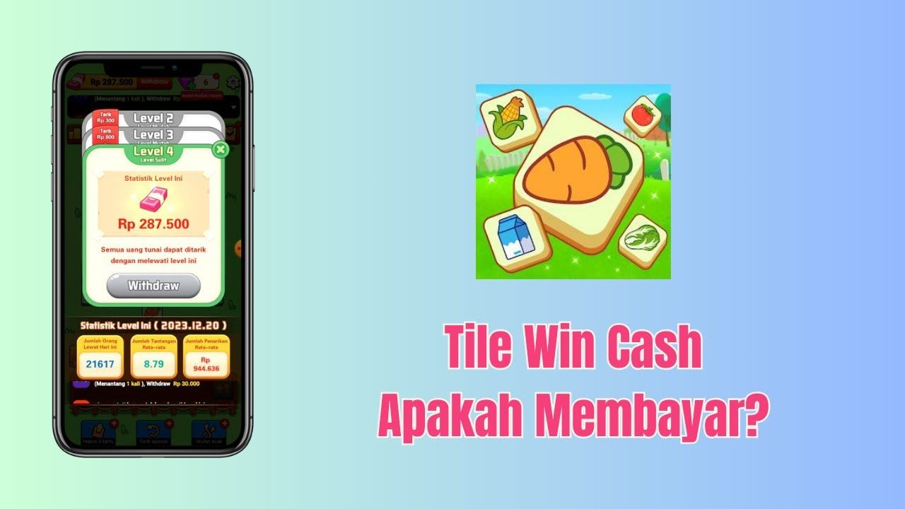 Tile Win Cash, game penghasil uang dan saldo DANA Rp500.000