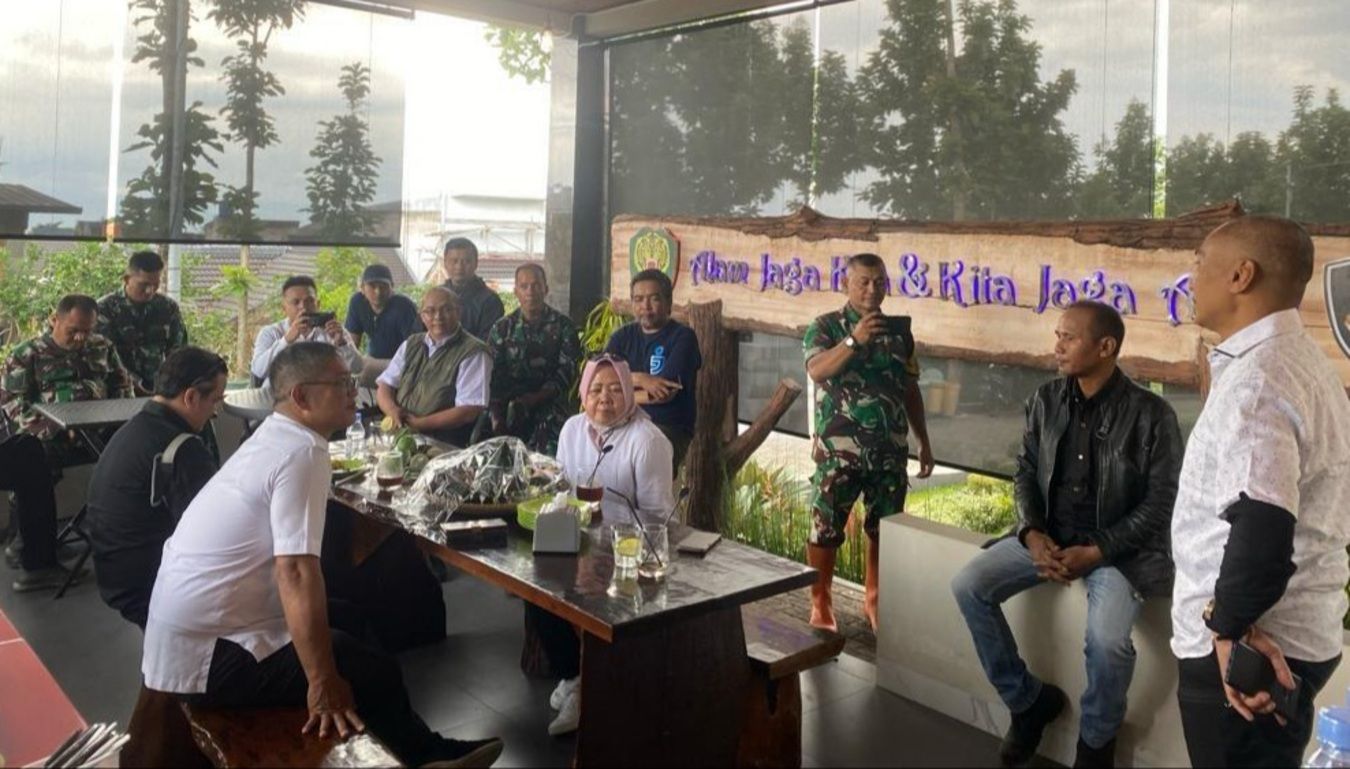 Sambutan Kolonel Inf Eppy Gustiawan saat giat silaturahmi di Pondok Citarum Coffe Garden Cimekar