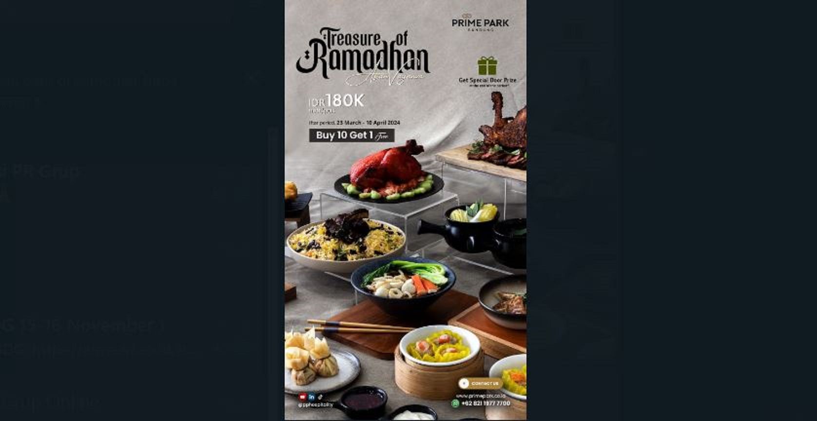 PRIME PARK Hotel Bandung menghadirkan promo Treasure of Ramadhan - AsianVaganza di Ramadhan 2024, simak harga promonya. 
