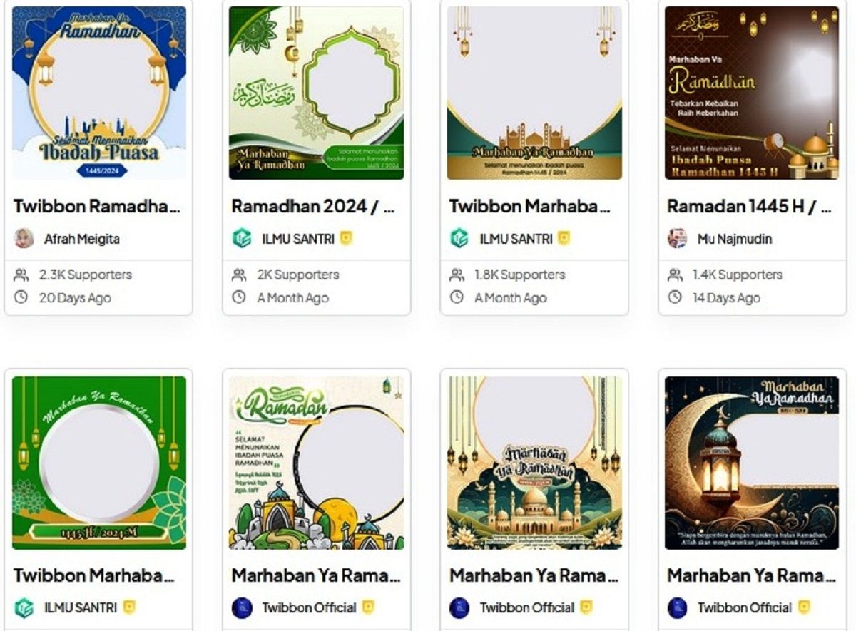 20 Link Twibbon Ramadhan 2024 Paling Trending dan 75 Ucapan Selamat Menyambut Puasa Dalam Berbagai Bahasa/twibbonize