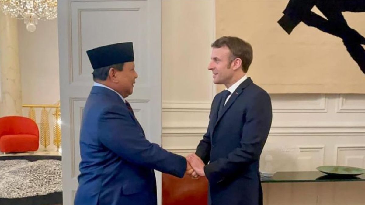 Prabowo Subianto dan Presiden Prancis Emmanuel Macron.
