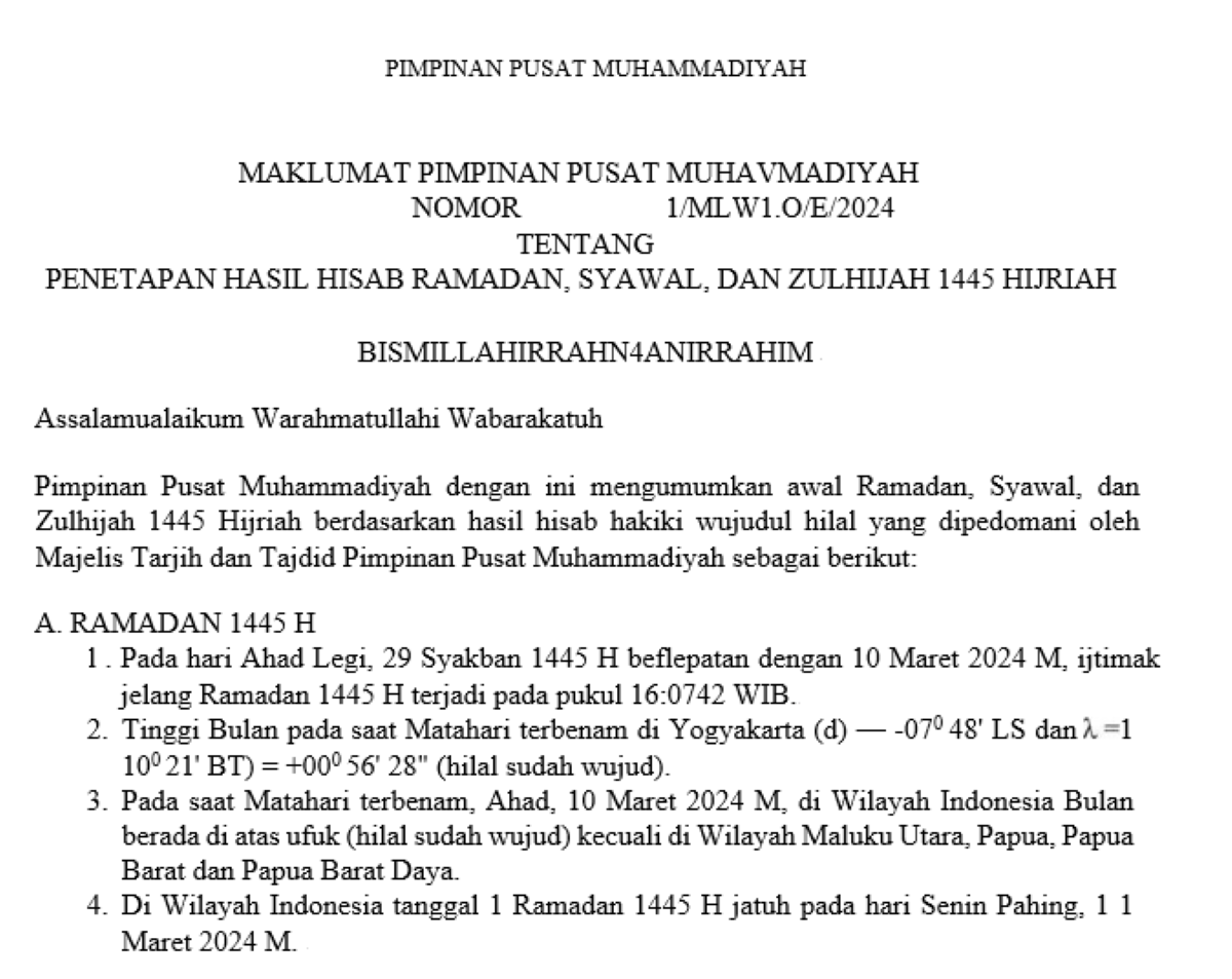 maklumat PP Muhammadiyah