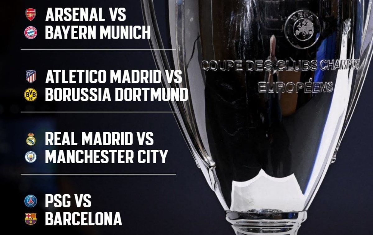 8 tim yang akan berlaga di babak perempat final Liga Champions 2023/2024.//