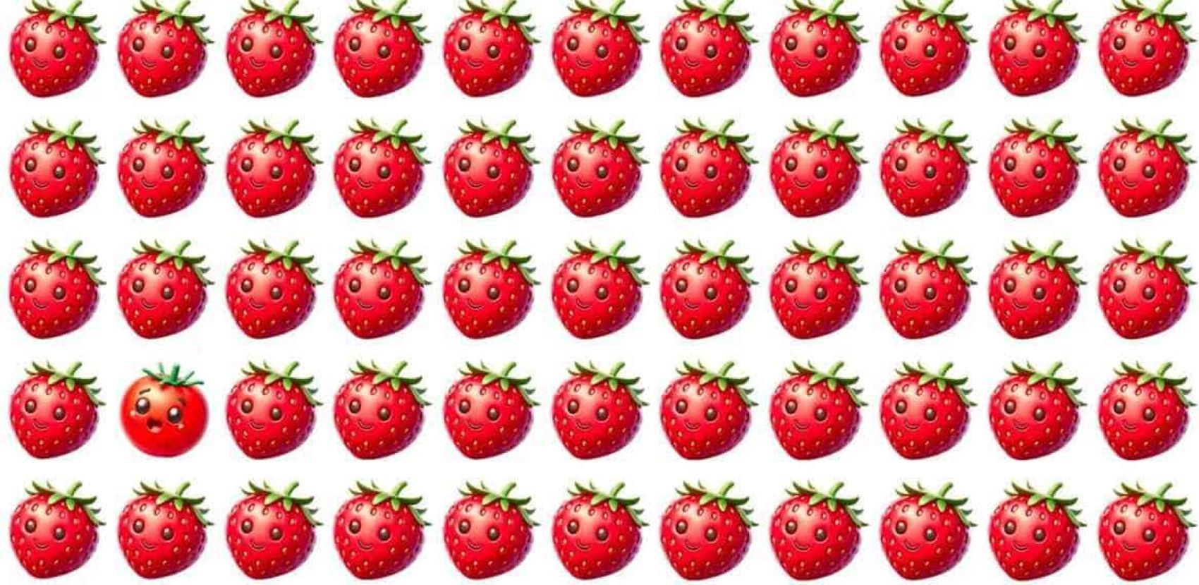 Tes Ilusi Optik: Bisakah Kamu Menemukan Tomat Diantara Stroberi Ini dalam Waktu 4 Detik?