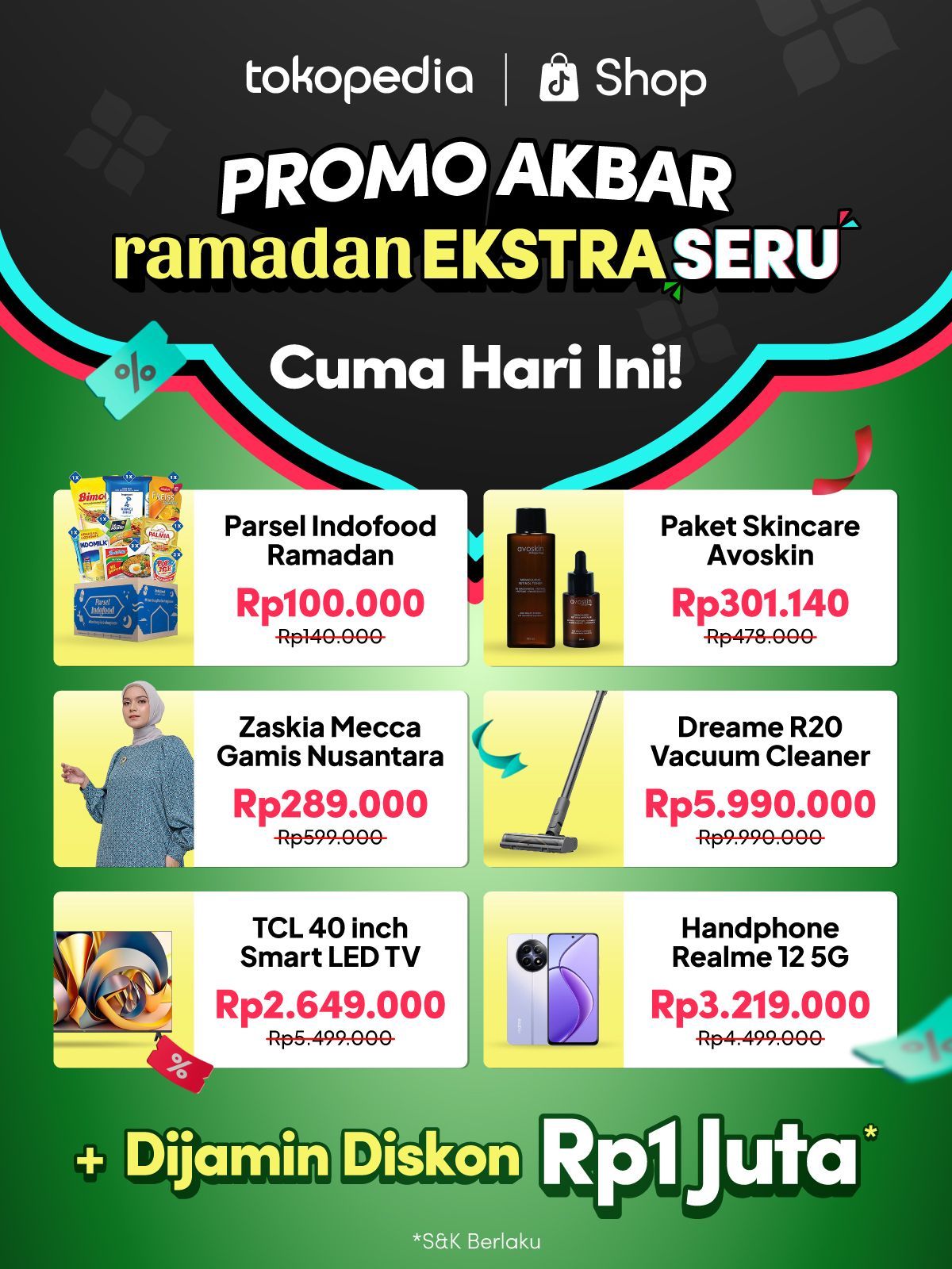 Daftar Harga Promo Akbar Ramadan Ekstra Seru di Tokopedia