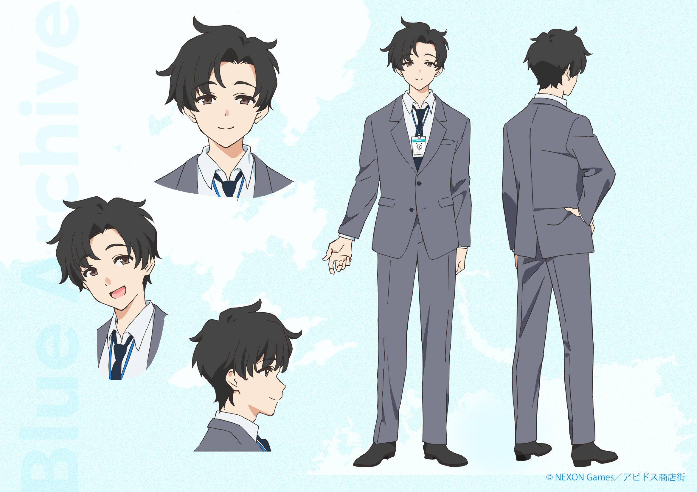Desain karakter Sensei di anime Blue Archive.