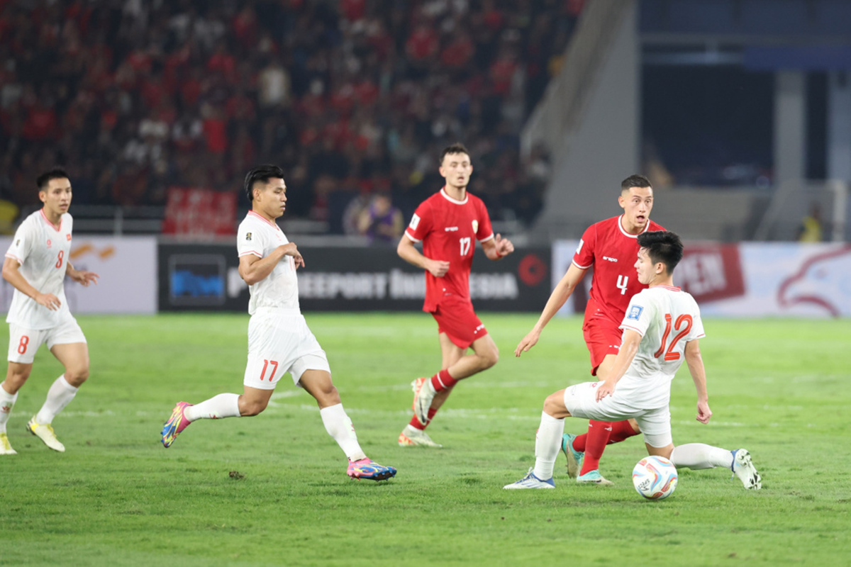 Suasana pertandingan antara Timnas Indonesia vs Vietnam di SUGBK yang dimenangkan Indonesia dengan skor 1-0. 