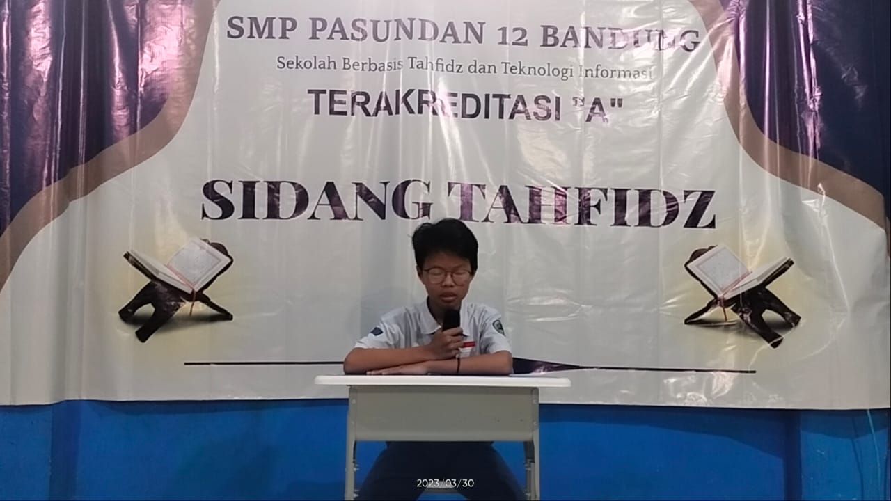 Salasaurang siswa SMP Pasundan 12 Kota Bandung miluan sidang Tahfidz.