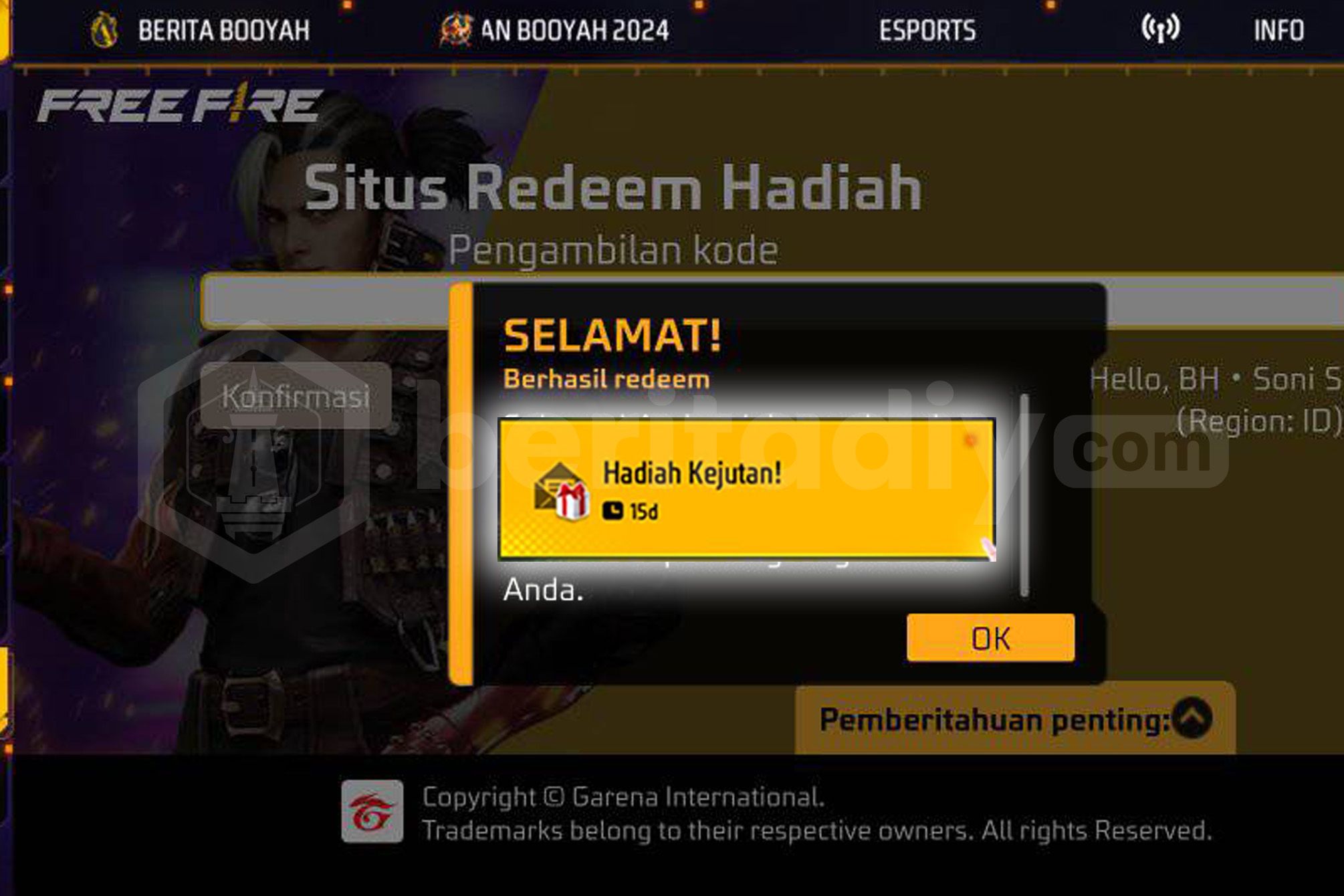 Surprise! Kode Redeem FF Hari Ini 1 Menit Yang Lalu 30 Maret 2024 ...