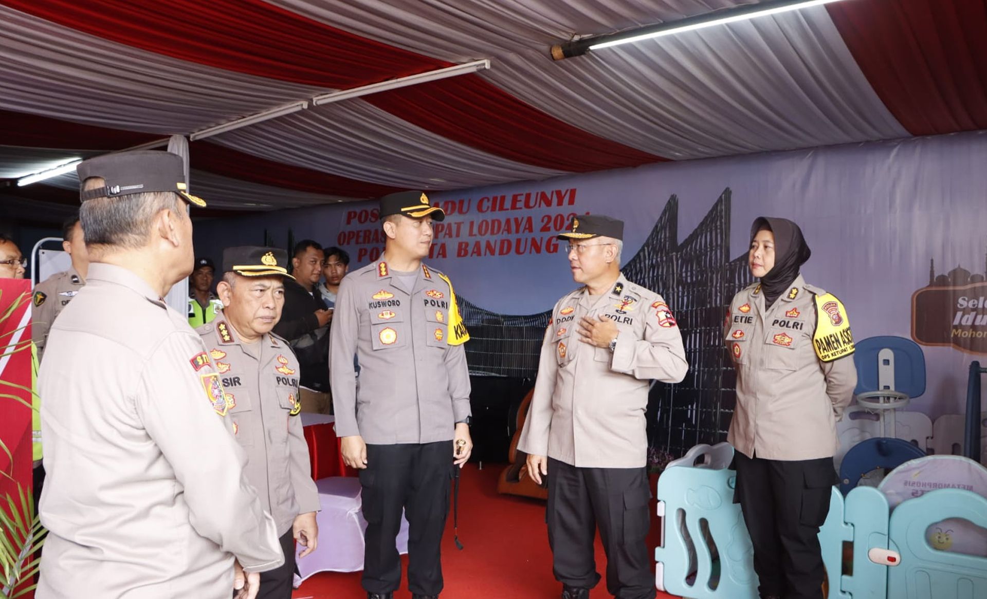 Supervisi Mabes Polri Cek Kesiapan Pos Terpadu di Cileunyi, Jumat 5 April 2024