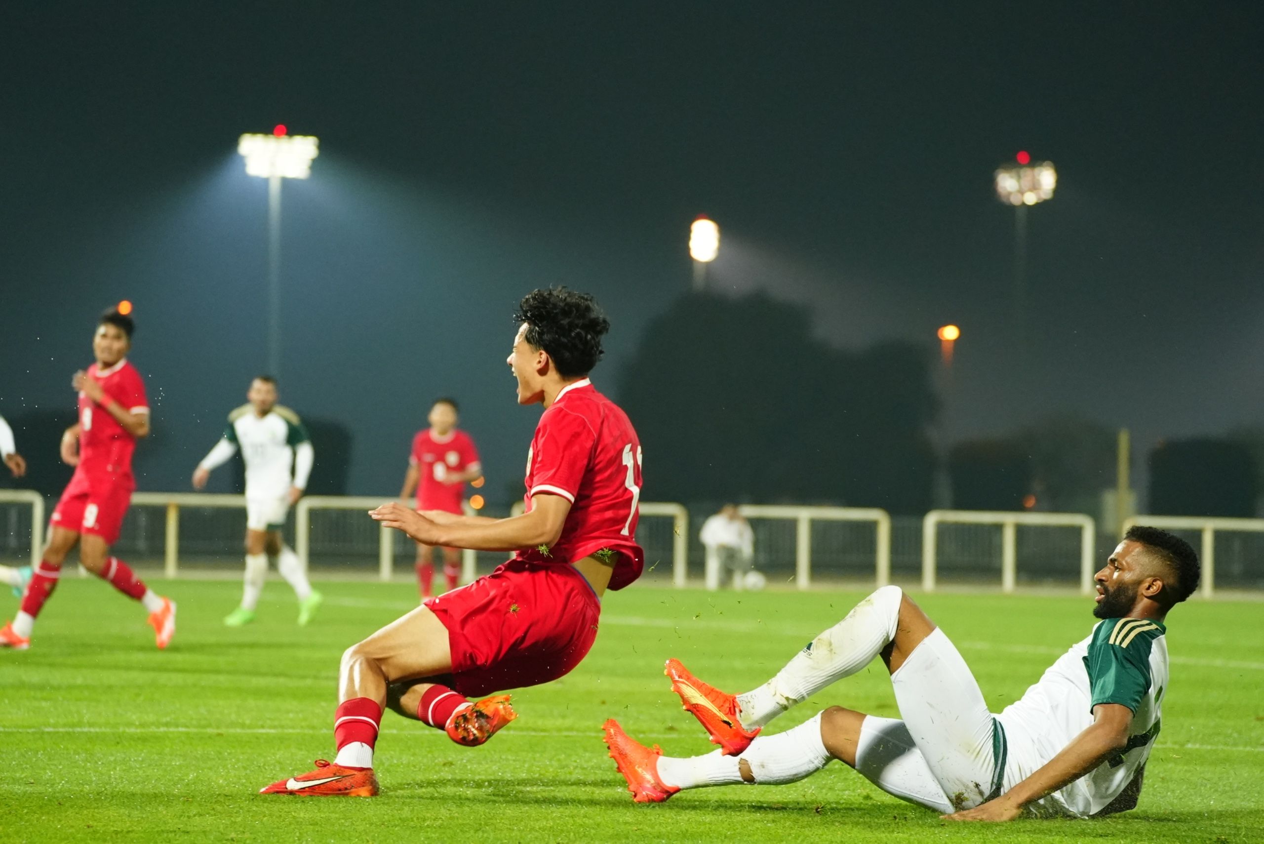 Pertandingan uji coba Timnas Indonesia U23 vs Arab Saudi di The Sevens Stadium, Dubai, Uni Emirat Arab, Jumat 5 April 2024 malam waktu setempat. Indonesia kalah skor 1-3 (1-1).*/PSSI
